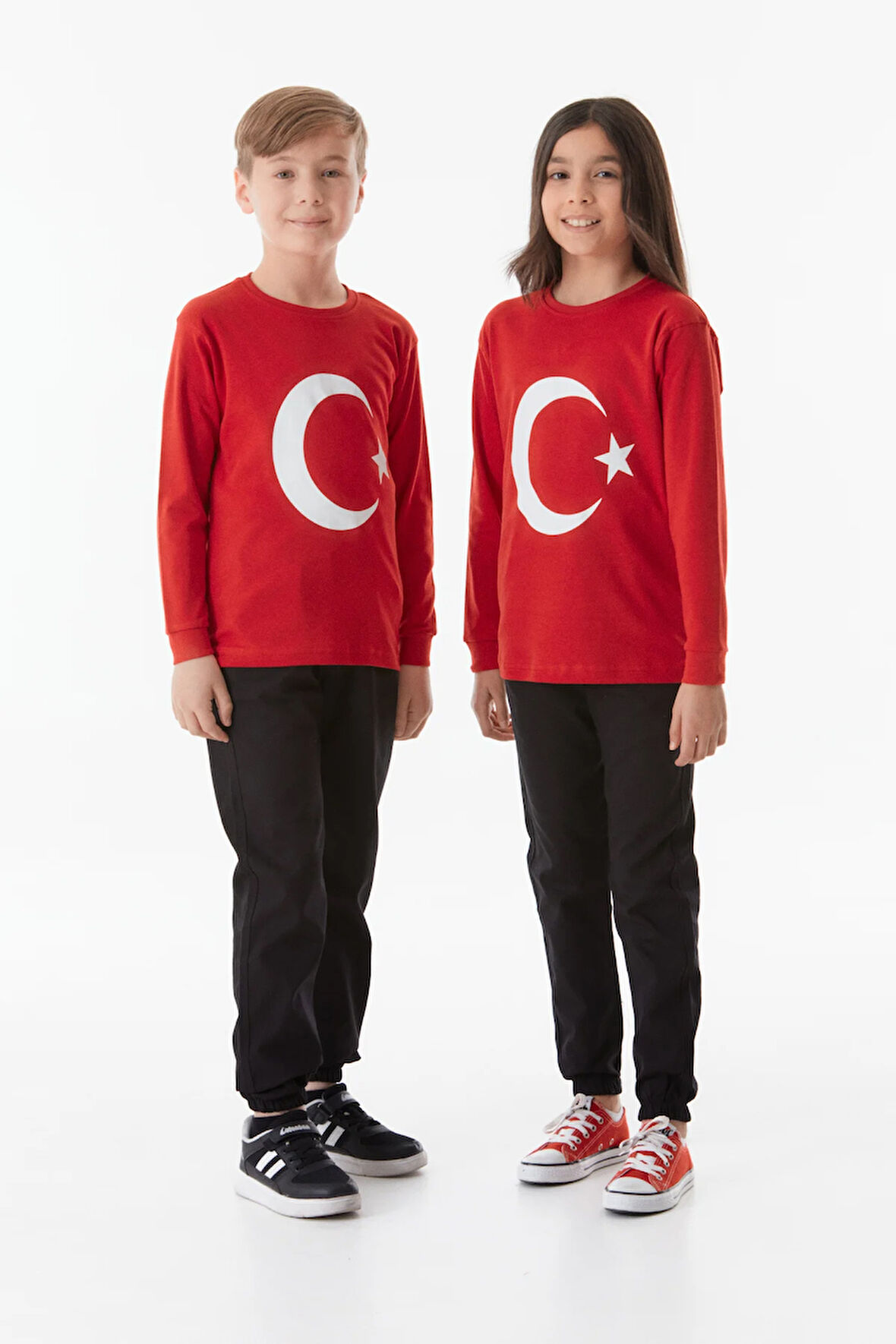 Türk Bayrağı Baskılı Çocuk Sweatshirt