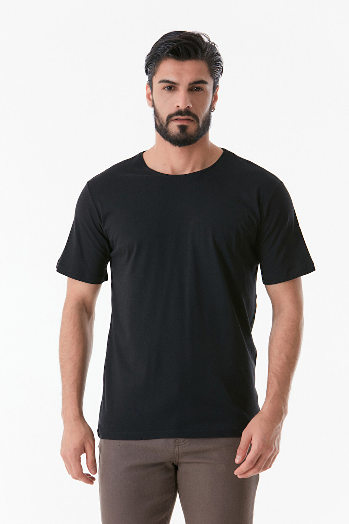 Basic Bisiklet Yaka Tişört