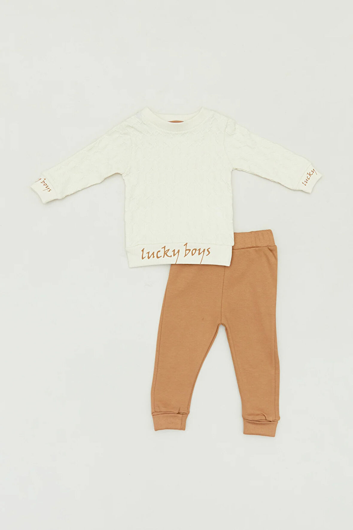 Yazı Baskılı Bisiklet Yaka Erkek Çocuk Takım