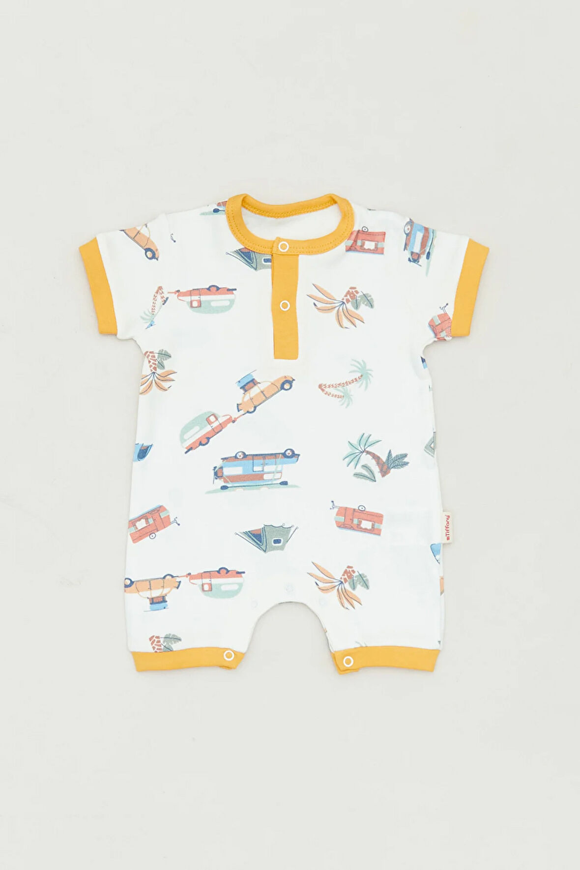 Baskılı Bisiklet Yaka Erkek Çocuk Tulum