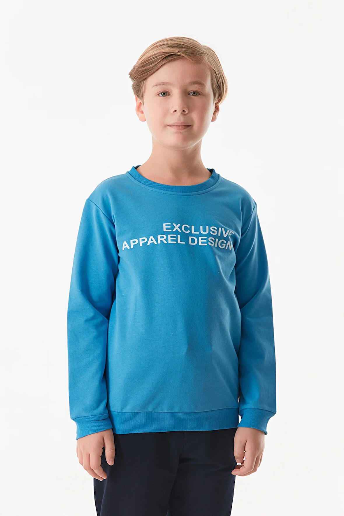 Yazı Baskılı Erkek Çocuk Sweatshirt