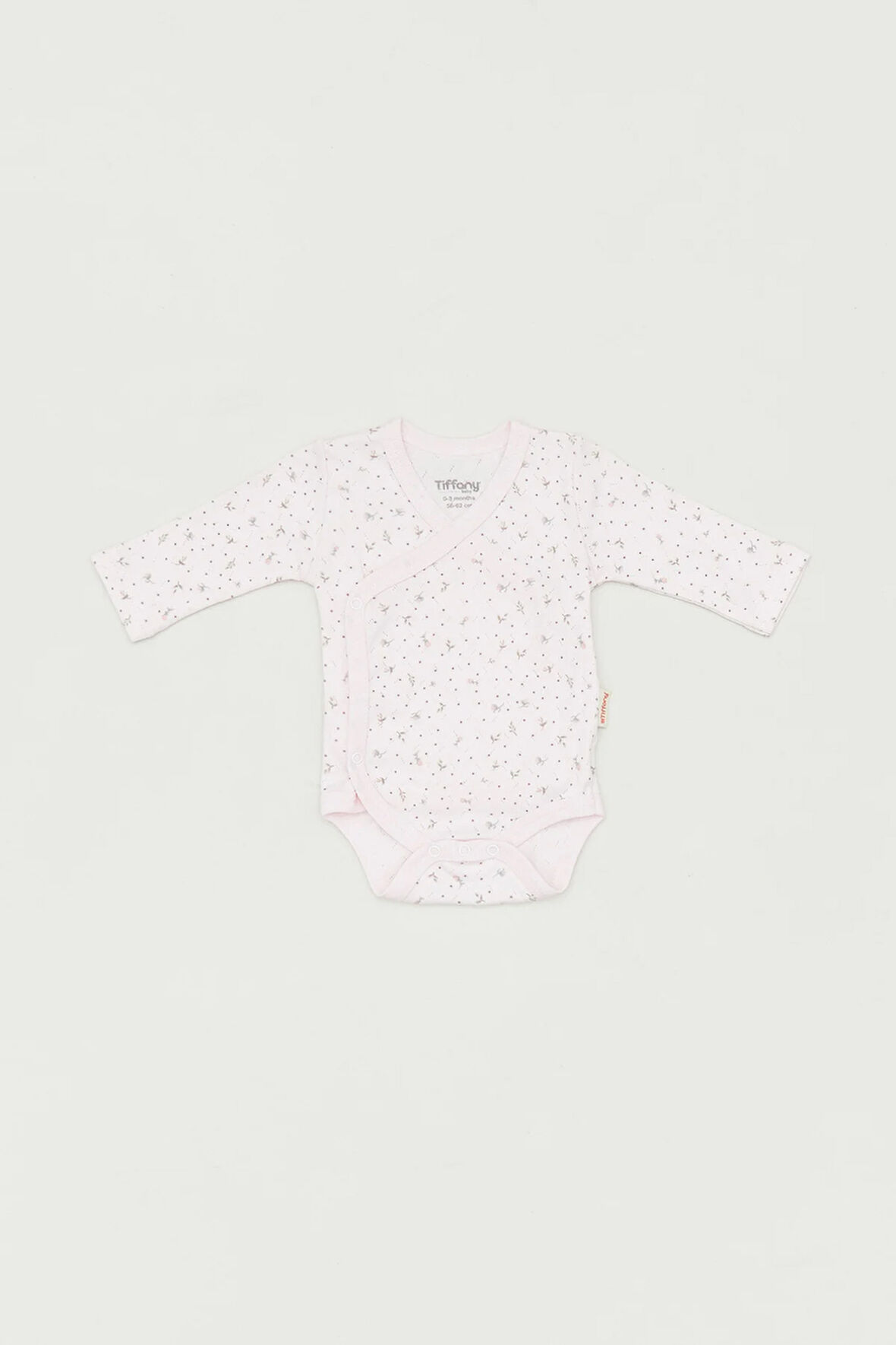 Baskılı Kruvaze Yaka Kız Çocuk Body