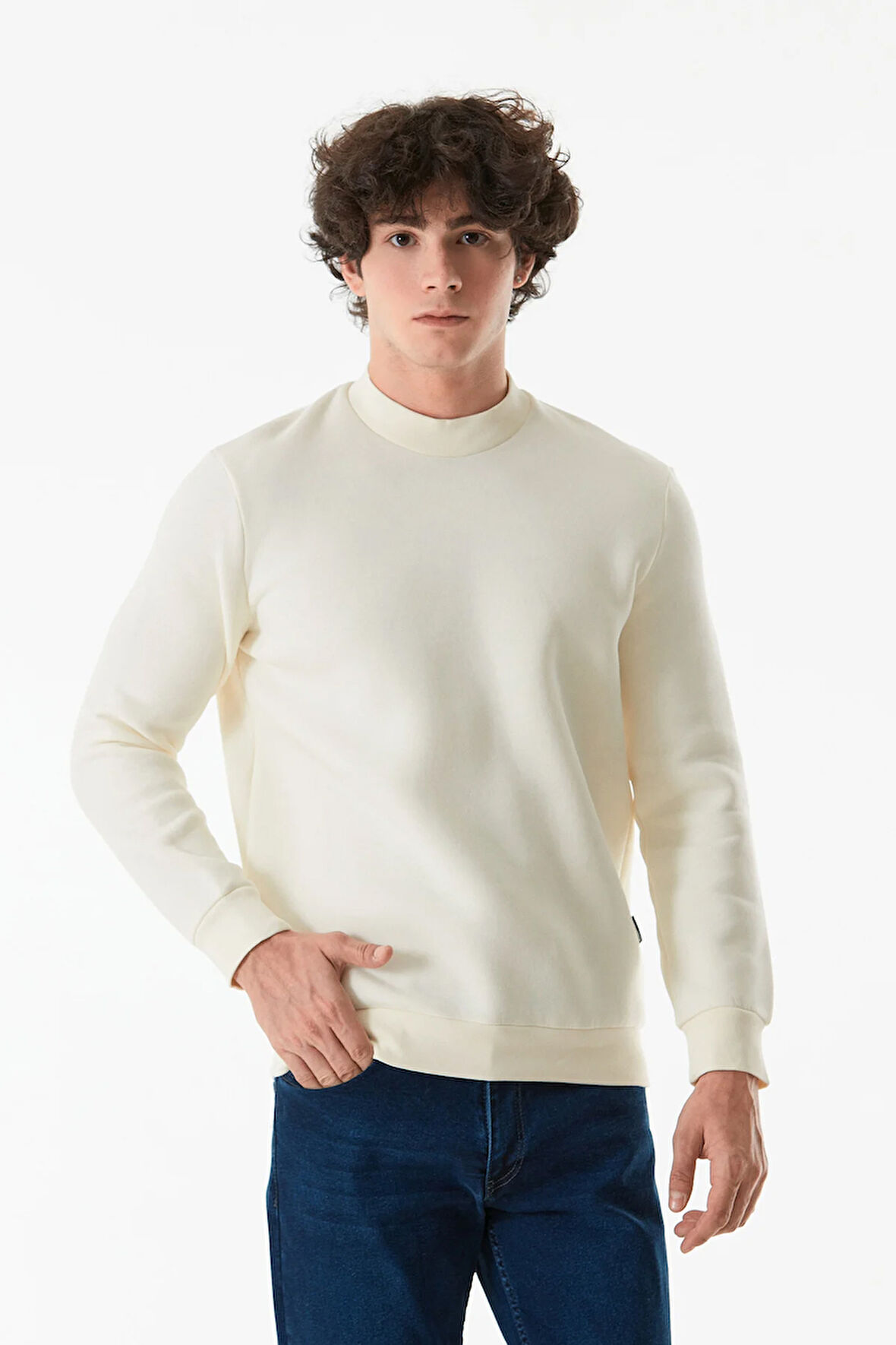 3 İplikBasic Bisiklet Yaka Sweatshirt