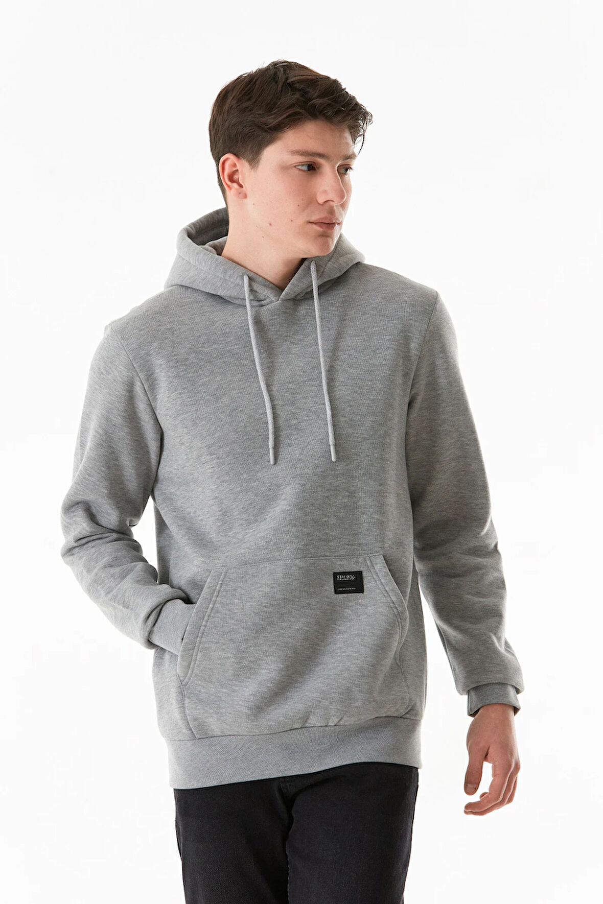 3 İplik Basic Kanguru Cepli Kapüşonlu Sweatshirt Hoodie