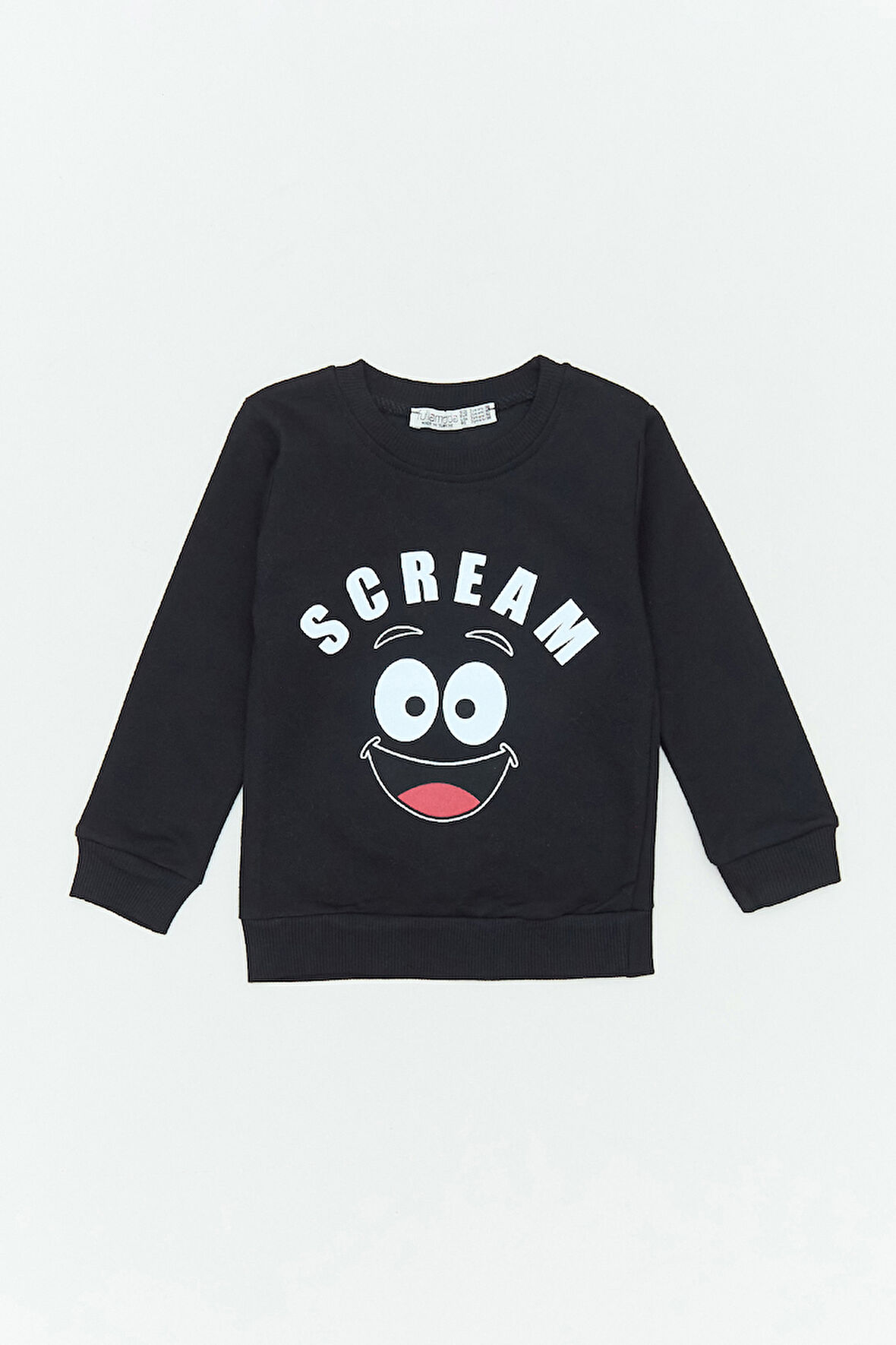 Scream Yazı Baskılı Erkek Çocuk Sweatshirt