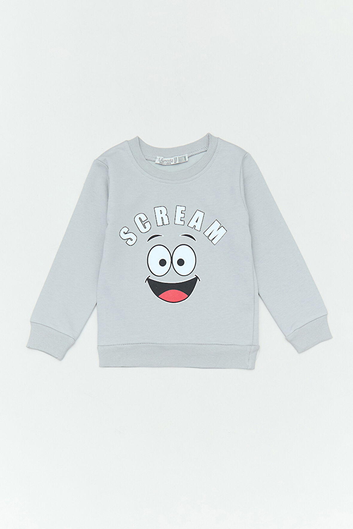 Scream Yazı Baskılı Erkek Çocuk Sweatshirt