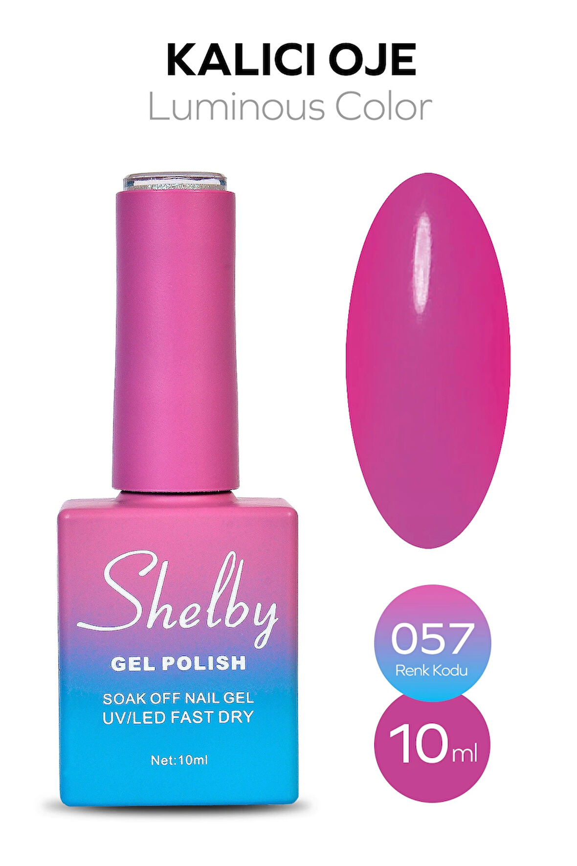 SHELBY 10 ML. A057 LUMINOUS PARLAK KALICI OJE