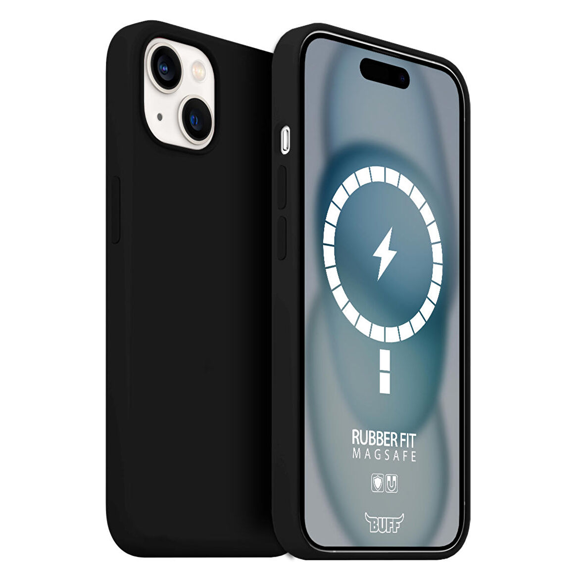 Buff iPhone 15 Magsafe Rubber Fit Black