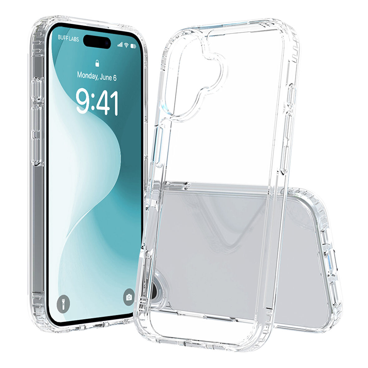 Buff iPhone 16 Air Hybrid Şeffaf Kılıf Crystal Clear