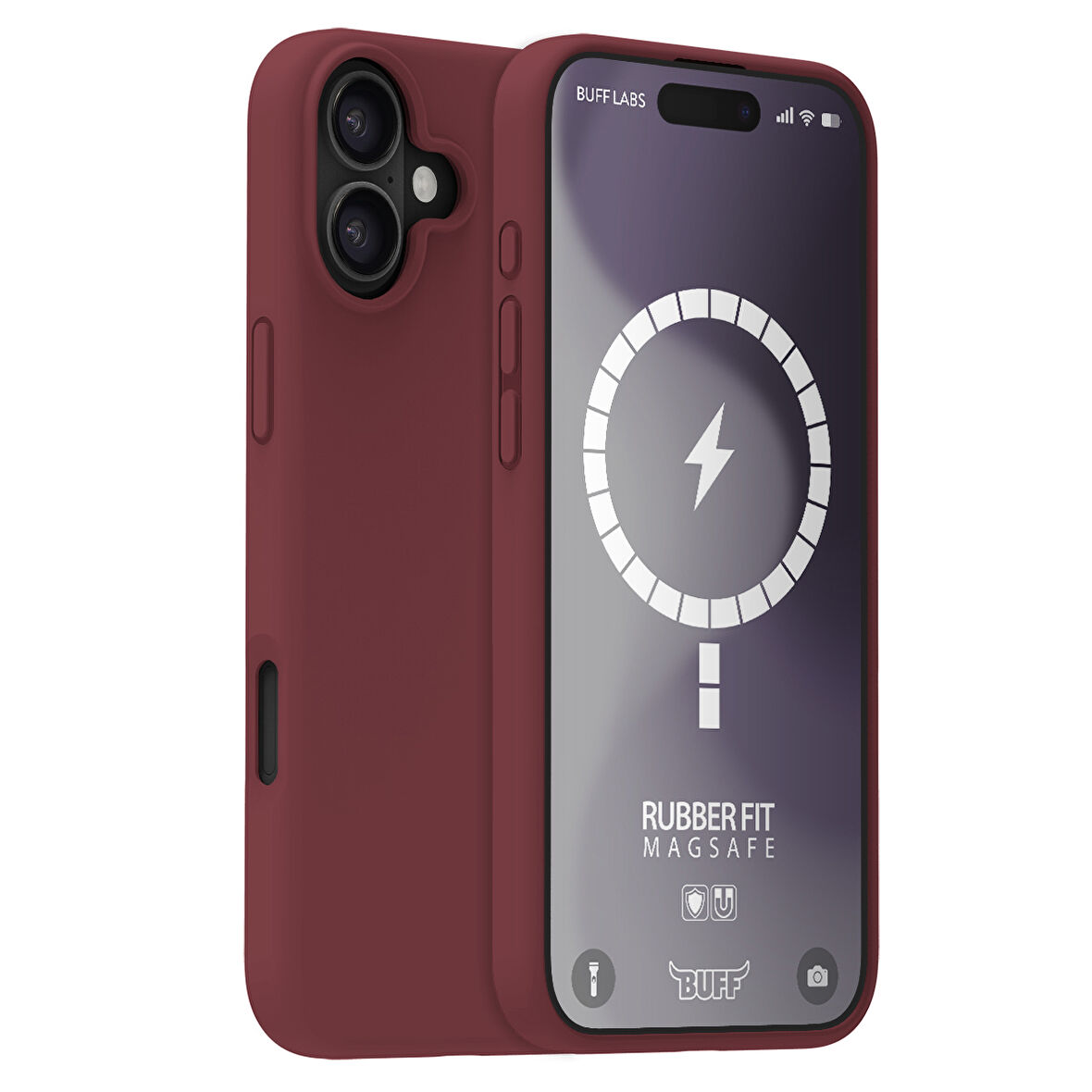 Buff iPhone 16 Plus Magsafe Rubber Fit Silikon Kılıf Plum