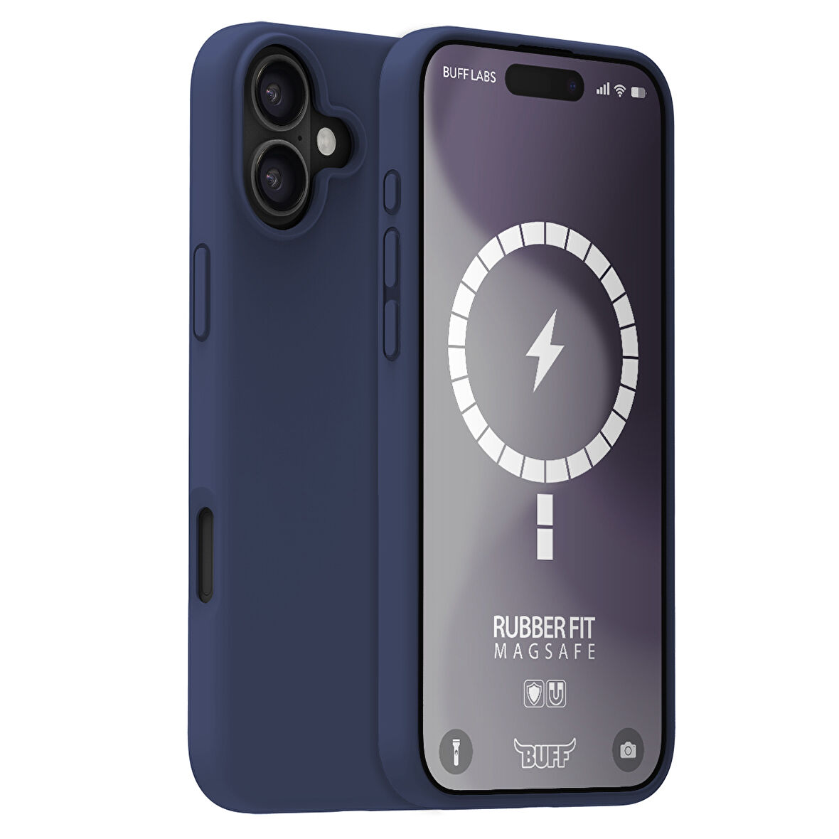 Buff iPhone 16 Plus Magsafe Rubber Fit Silikon Kılıf Storm Blue