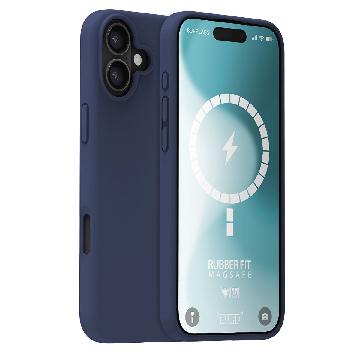 Buff iPhone 16 Magsafe Rubber Fit Silikon Kılıf Storm Blue