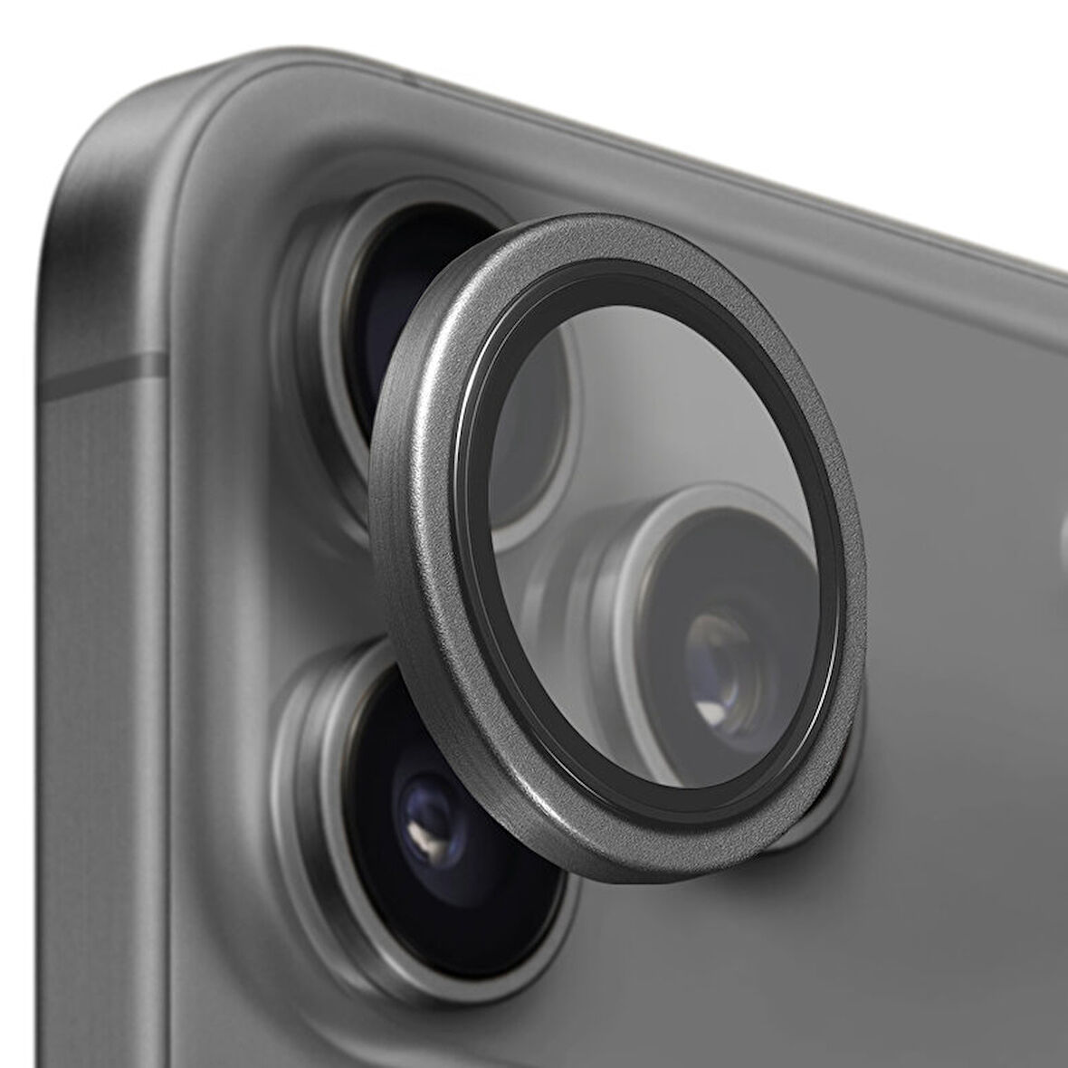 Buff iPhone 17 Pro Metal Kamera Lens Koruyucu - Gri