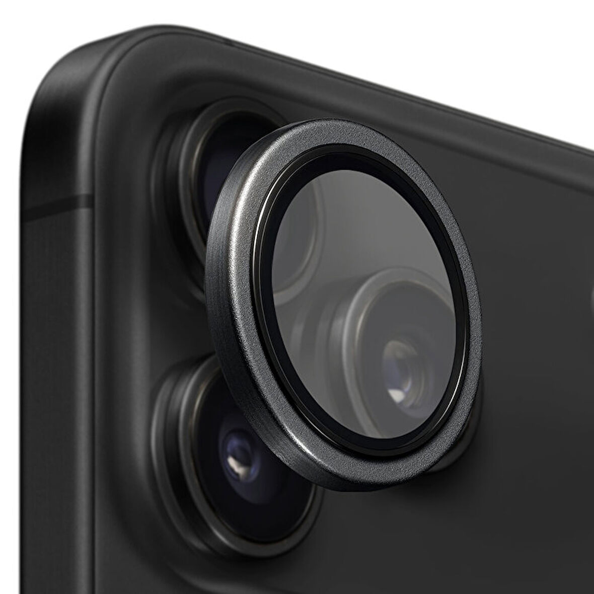Buff iPhone 17 Pro Max Metal Kamera Lens Koruyucu - Siyah