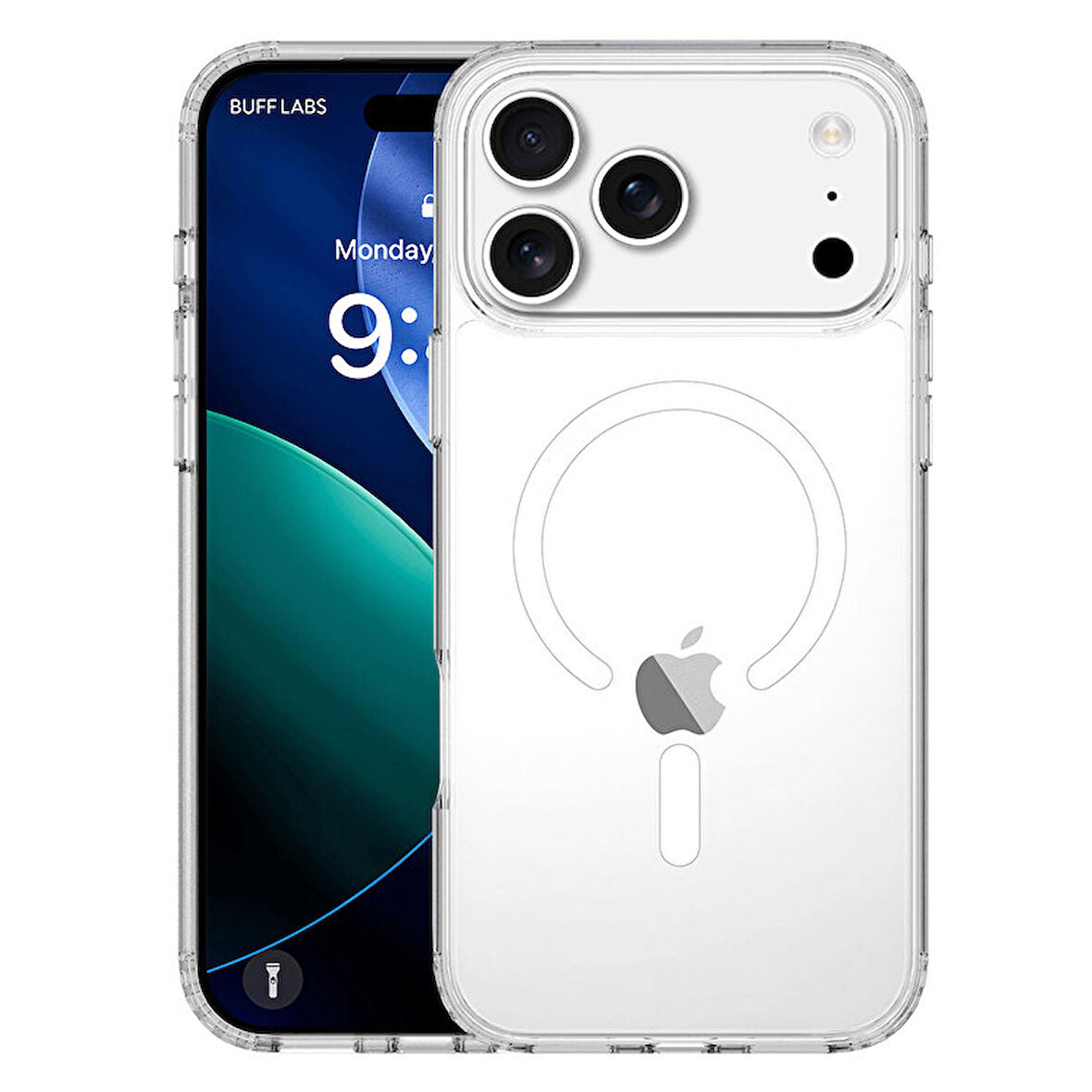 Buff iPhone 17 Pro Max Şeffaf Kılıf - MagSafe Air Hybrid Serisi
