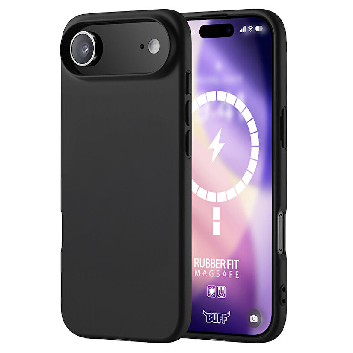 Buff iPhone Air MagSafe Rubber Fit Silikon Kılıf - Siyah