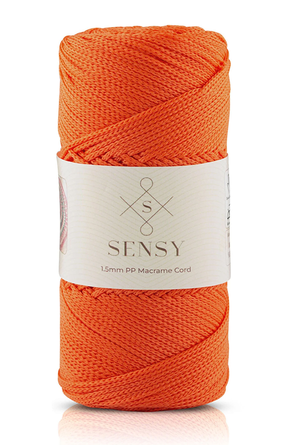 1.5 Mm - 100 gr Polyester Makrome Ipi Portakal 150 M Polyester Makrome Ip Supla Ip Ve Çanta Ipliği