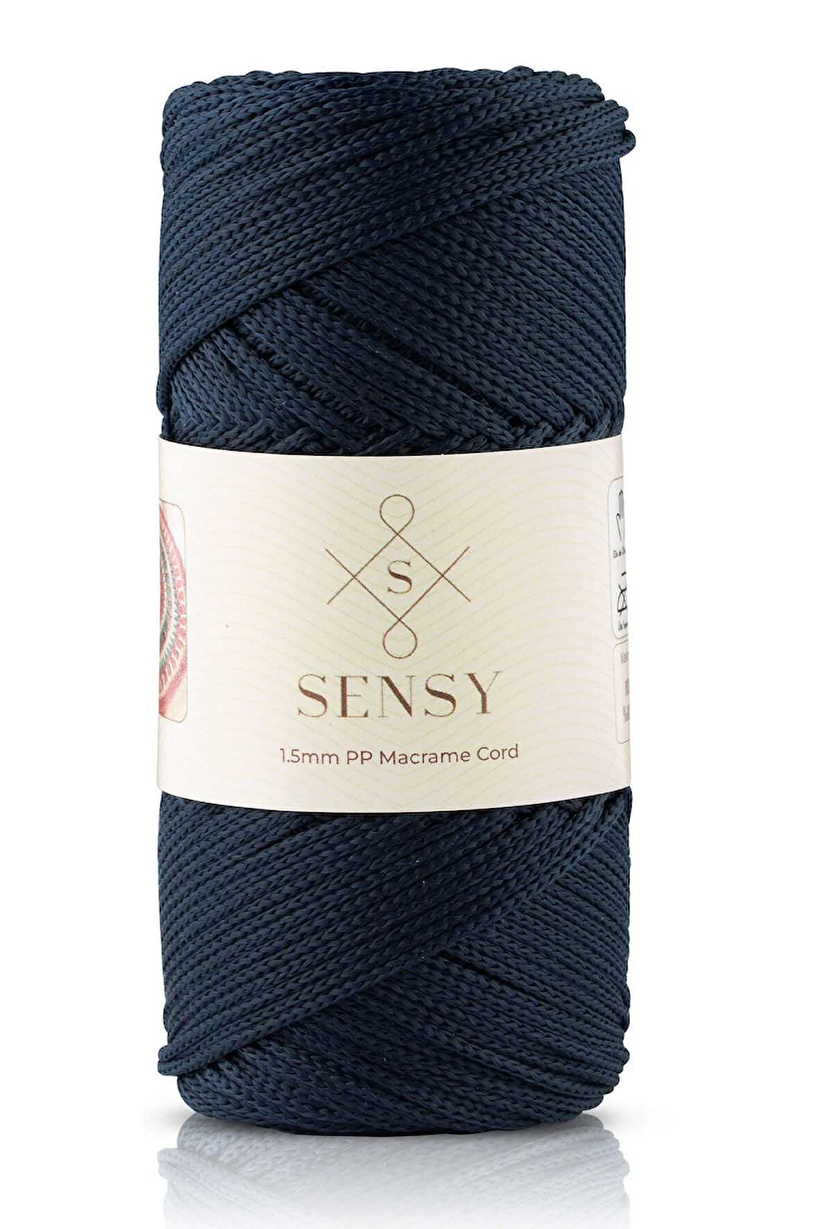 1.5 Mm - 100 gr Polyester Makrome Ipi Lacivert 150 M Polyester Makrome Ip Supla Ip Ve Çanta Ipliği