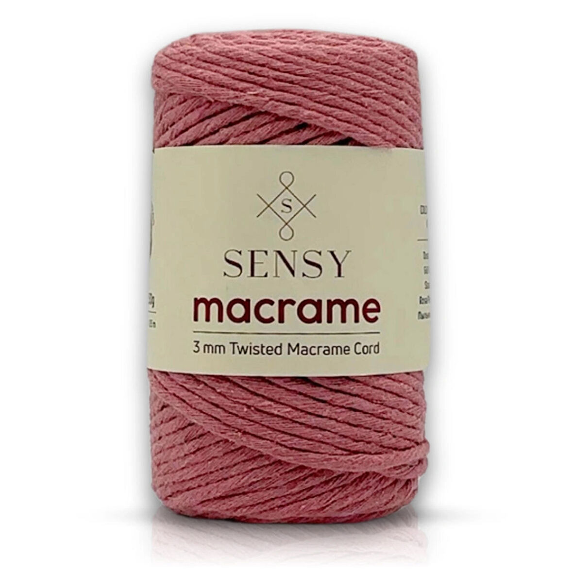 SENSY Premium Taranan Makrome Makrame Taranabilir Pamuk Makrome İpi