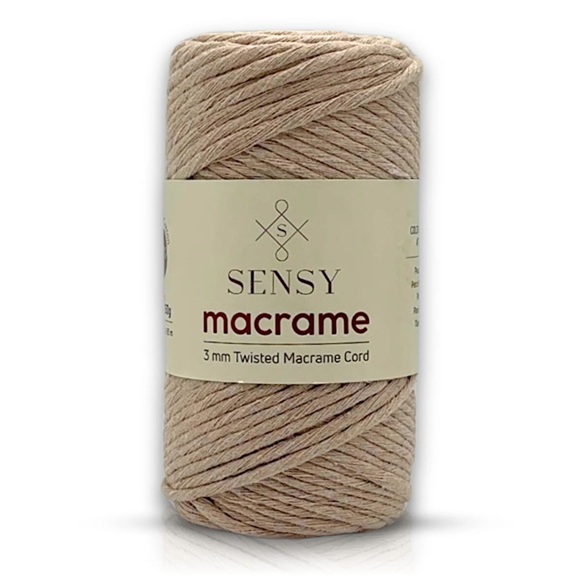Tek Büküm Taranan Makrome Ipi Makrame 3mm Taranabilir Pamuk Makrome İpi Sütlü Kahve