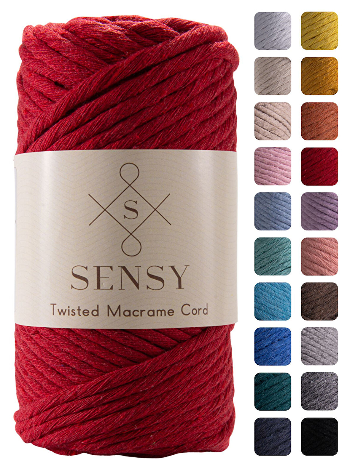 SENSY Premium Taranan Makrome Makrame Taranabilir Pamuk Makrome İpi