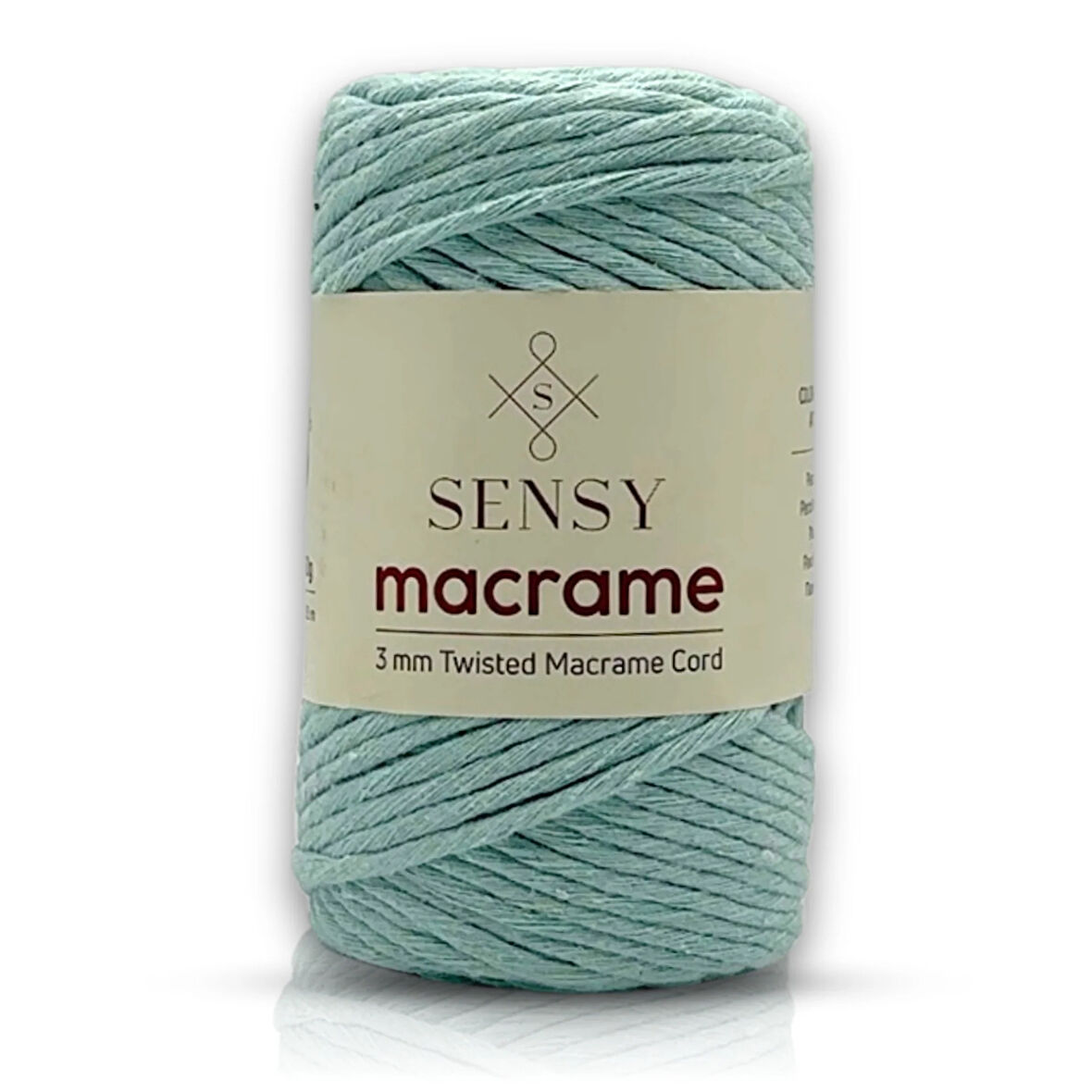 Tek Büküm Taranan Makrome Ipi Makrame 3mm Taranabilir Pamuk Makrome İpi Mint