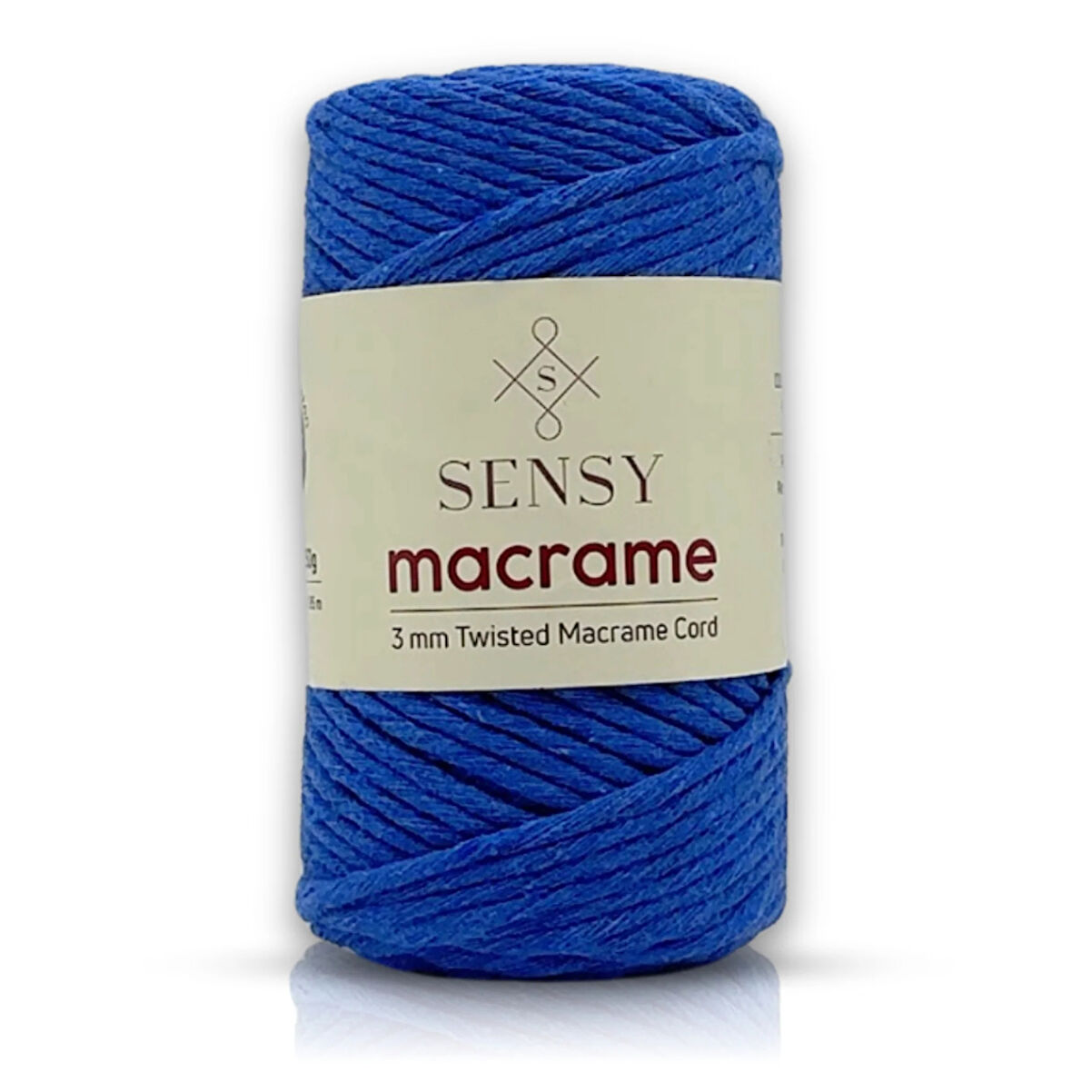 Tek Büküm Taranan Makrome Ipi Makrame 3mm Taranabilir Pamuk Makrome İpi Saks Mavisi