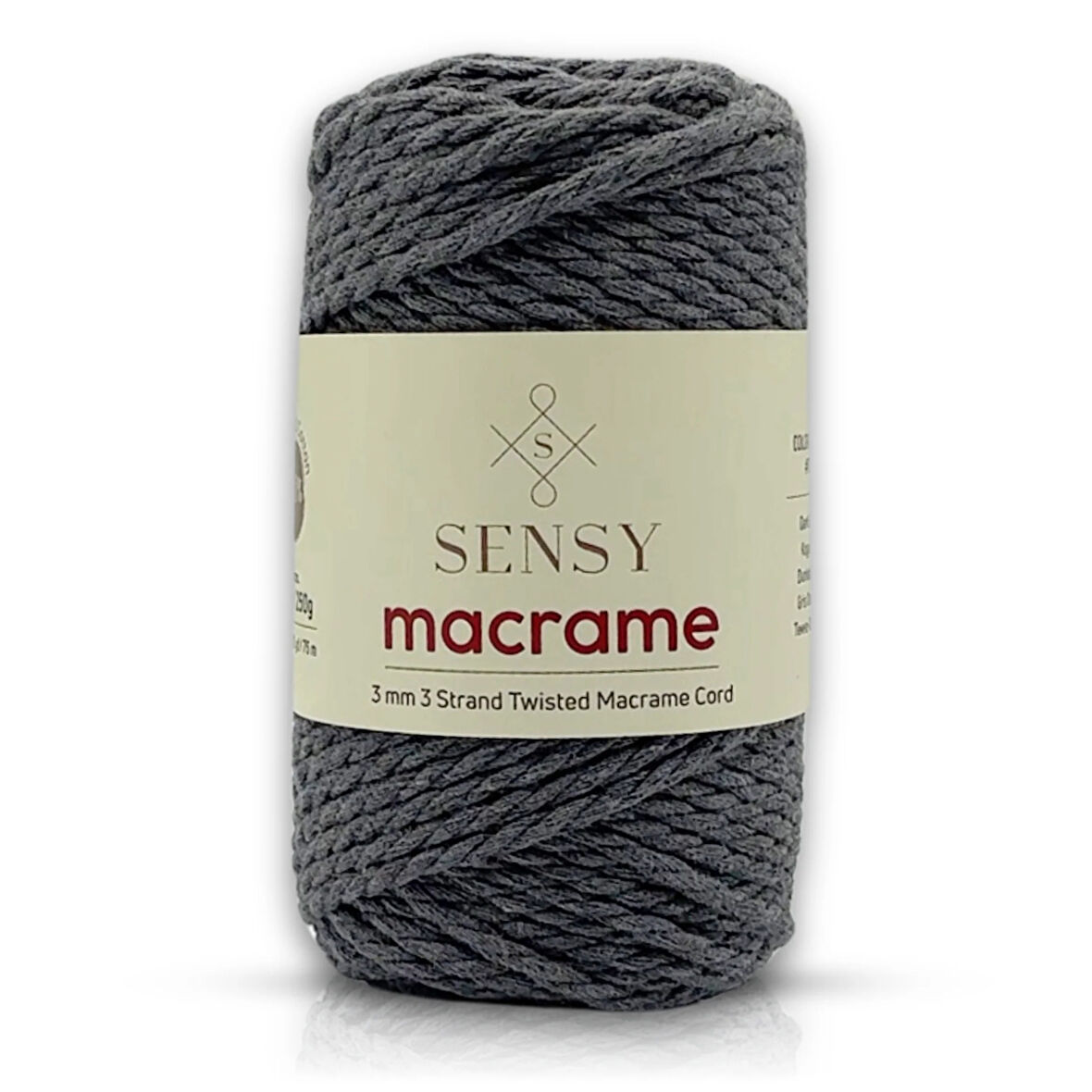 3 Büküm Taranan Makrome İpi