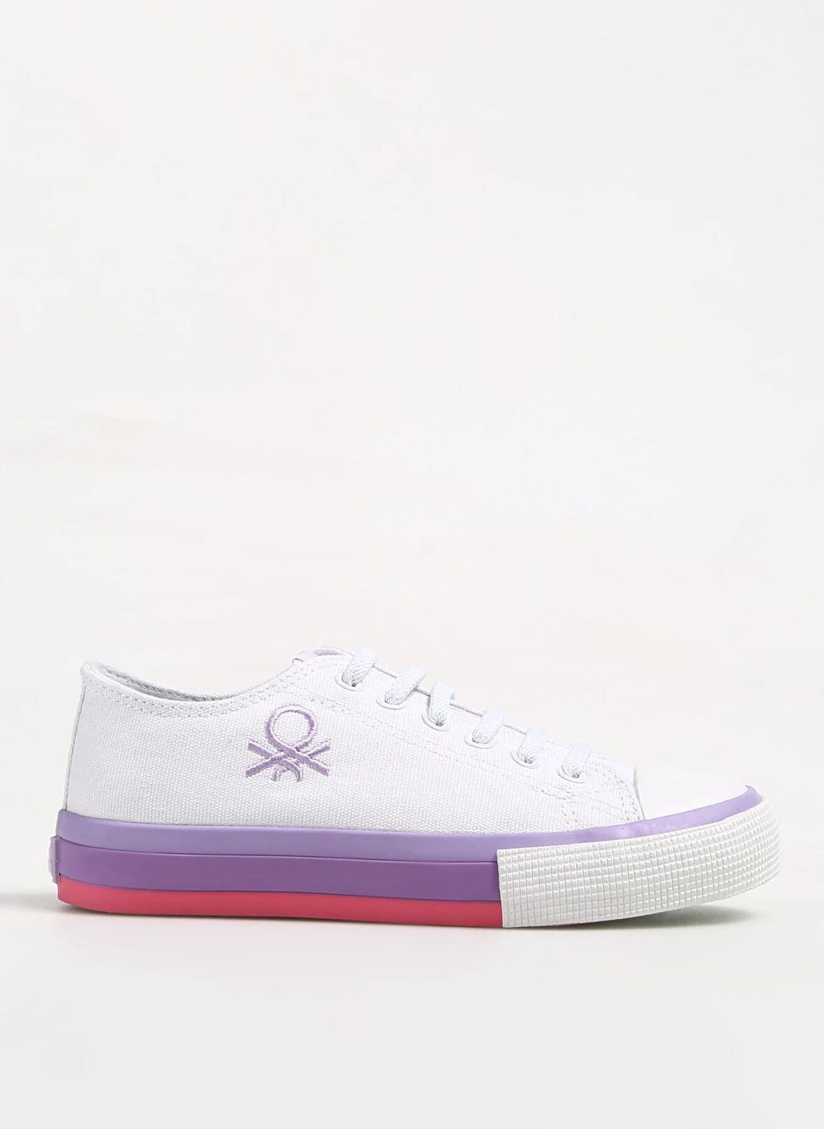 Benetton Beyaz - Lila Kız Çocuk Sneaker BNI-10041