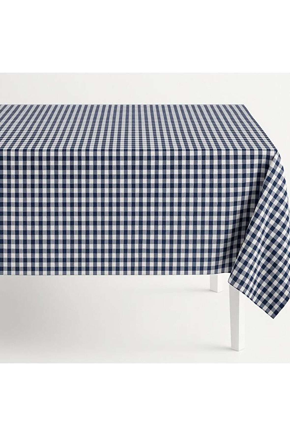 Kareli %100 Pamuk Masa Örtüsü