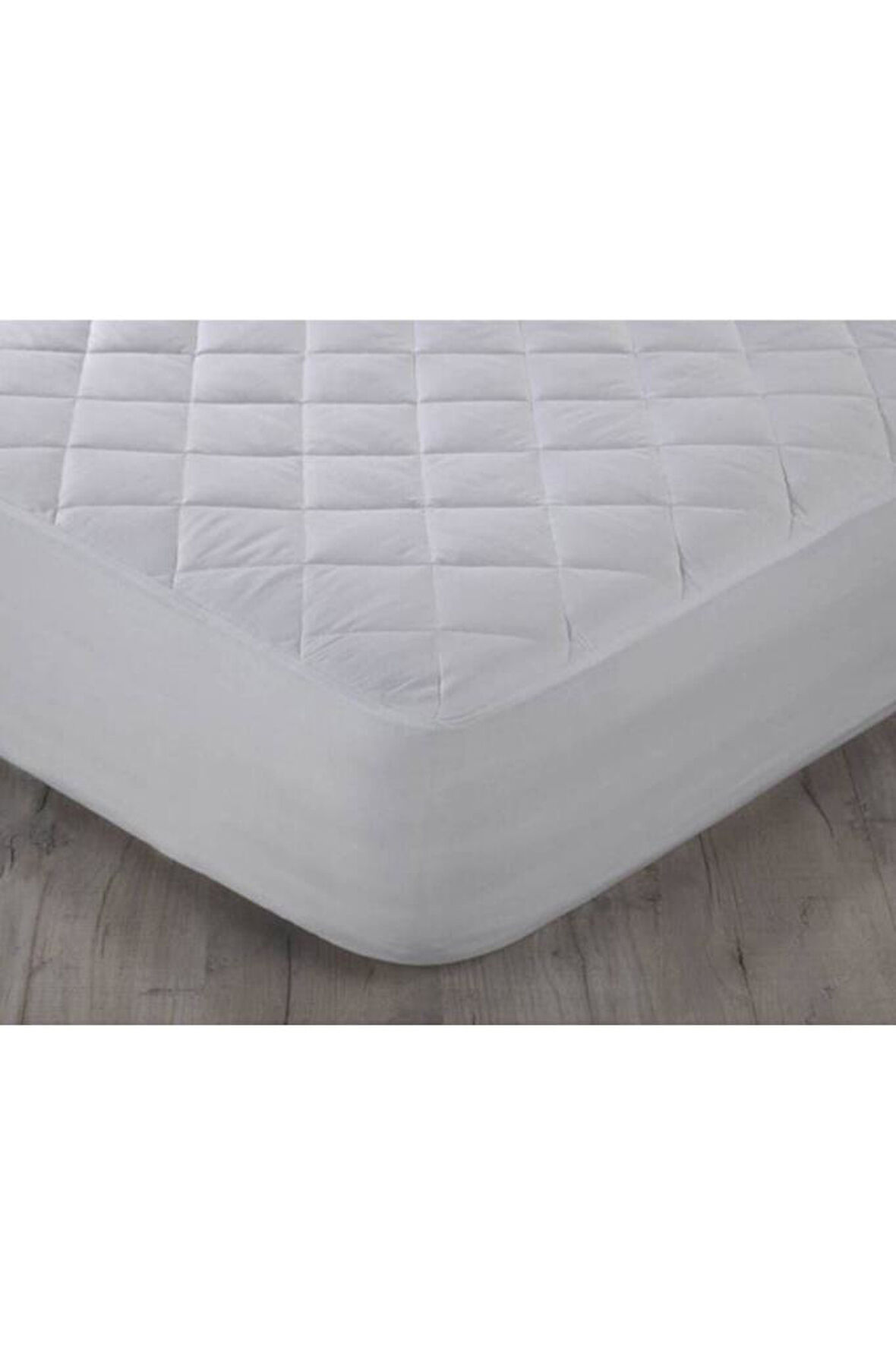 Kapitone Fitted Dışı Pamuk Içi Yün Dolgu Tek Kişilik Alez Yatak Koruyucu 180x200