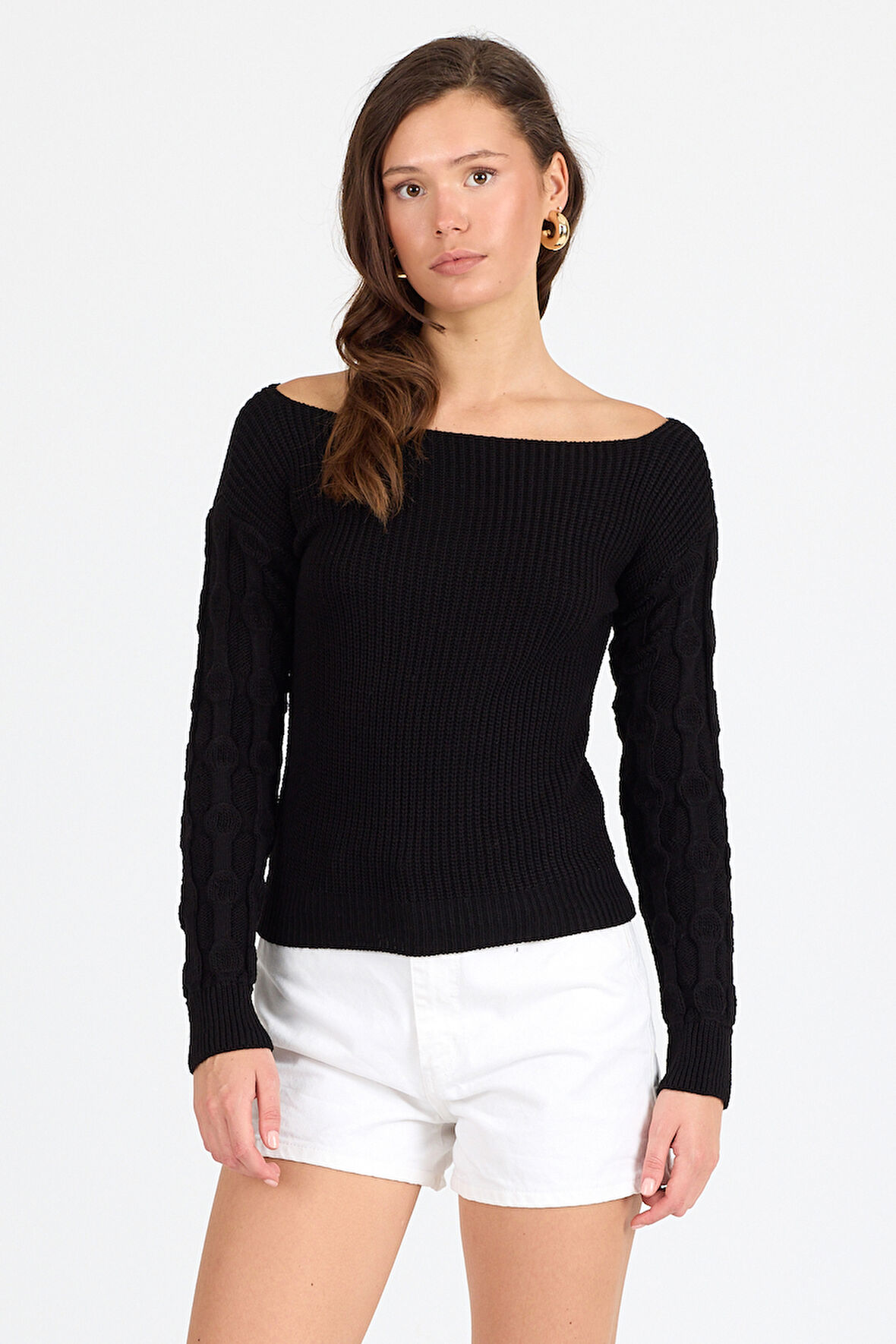 Kadın Selanik Örgü Triko Bluz 2699 (Standart Beden s-m-l-xl Beden Uyumludur)