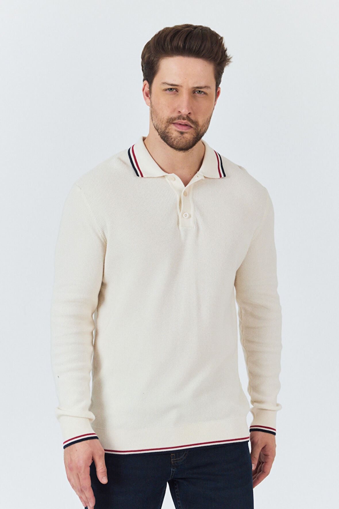 Erkek Polo Yaka Sweatshirt 69001