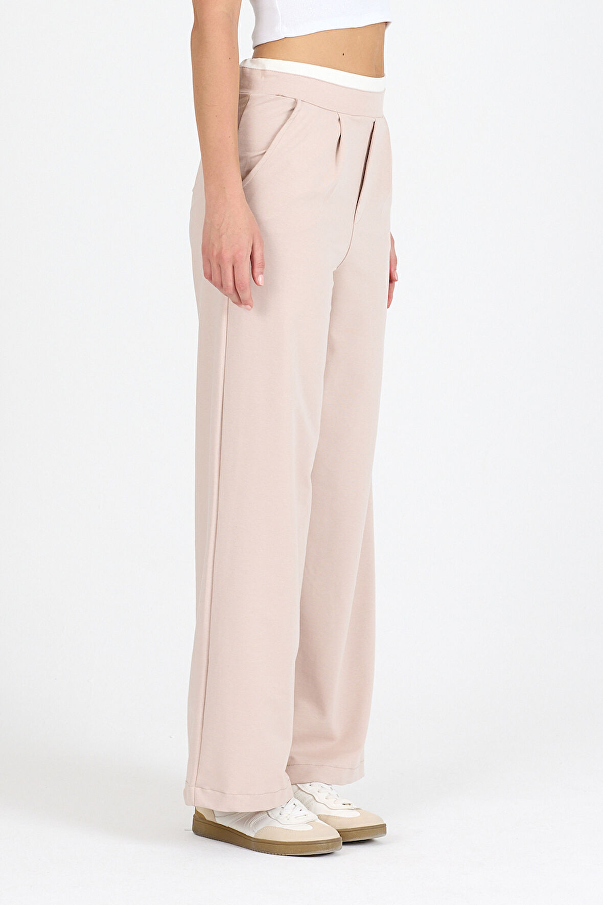 Kadın Kemeri 2 Renk Detaylı İspanyol Paça Pantolon 5006