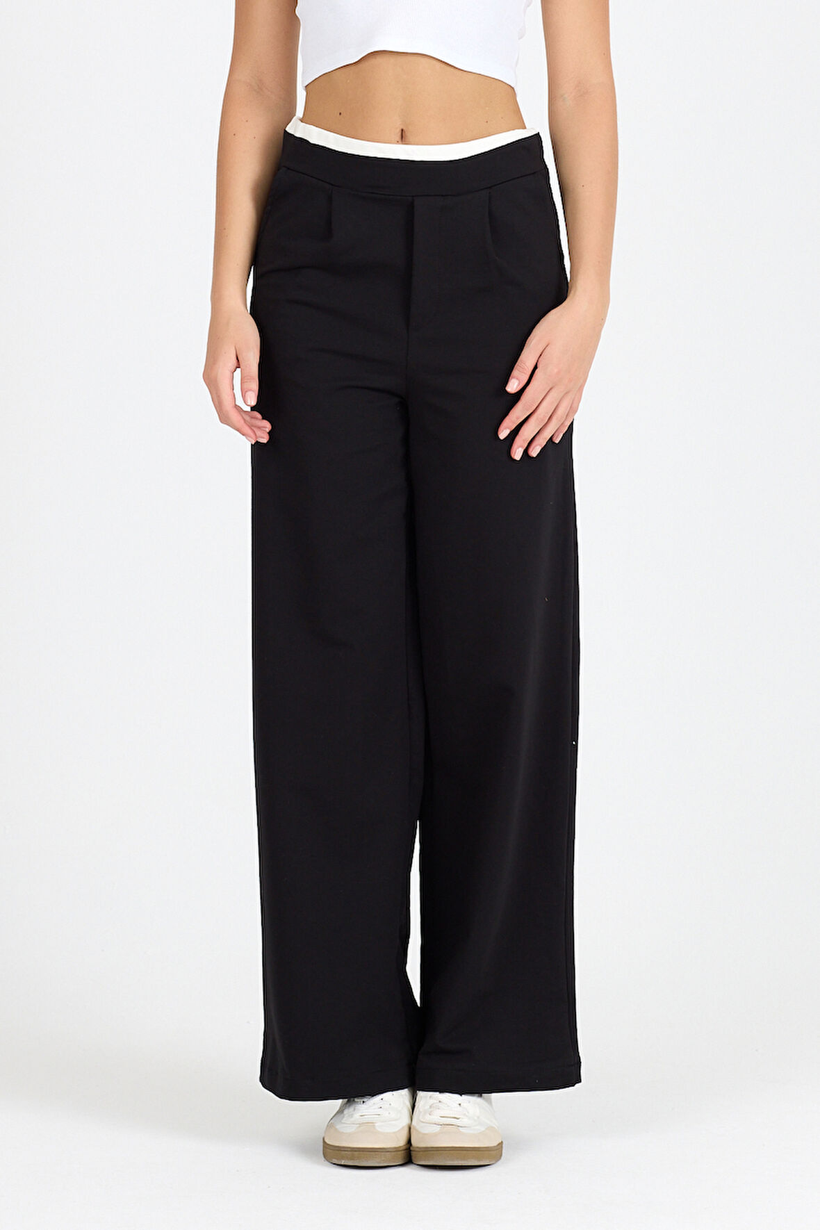 Kadın Kemeri 2 Renk Detaylı İspanyol Paça Pantolon 5006