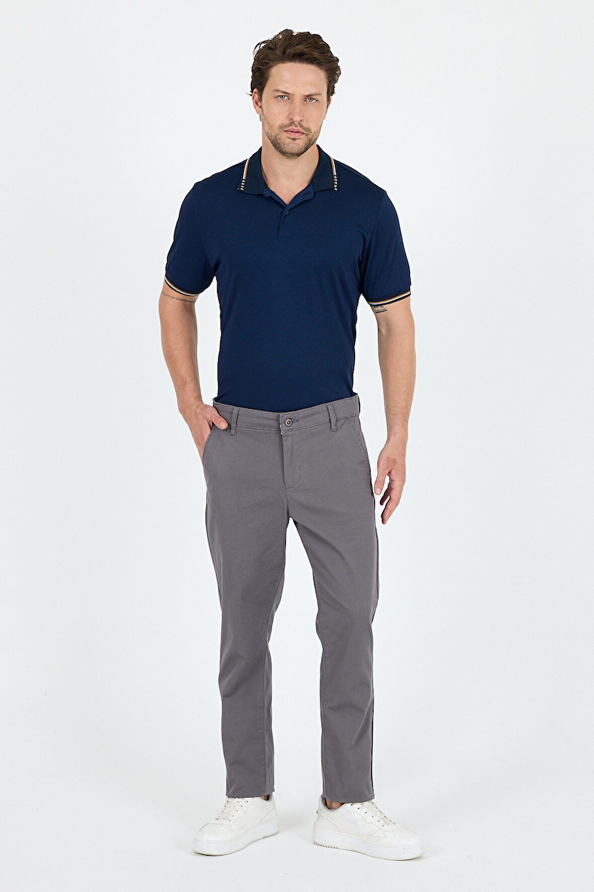 Erkek Slim Fit Chino Pantolon – %98 Pamuk %2 Elastan Rahat Şık Günlük Esnek Kumaş Pantolon 1012