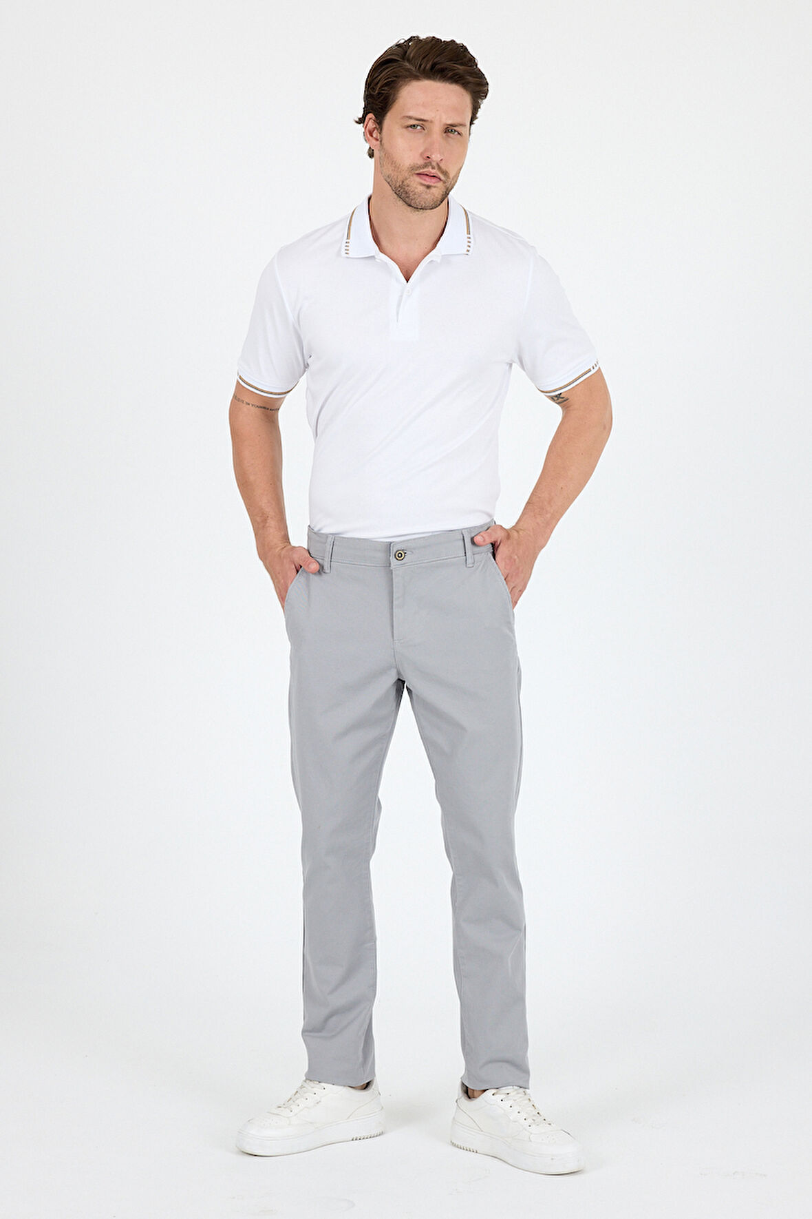 Erkek Slim Fit Chino Pantolon – %98 Pamuk %2 Elastan Rahat Şık Günlük Esnek Kumaş Pantolon 1012