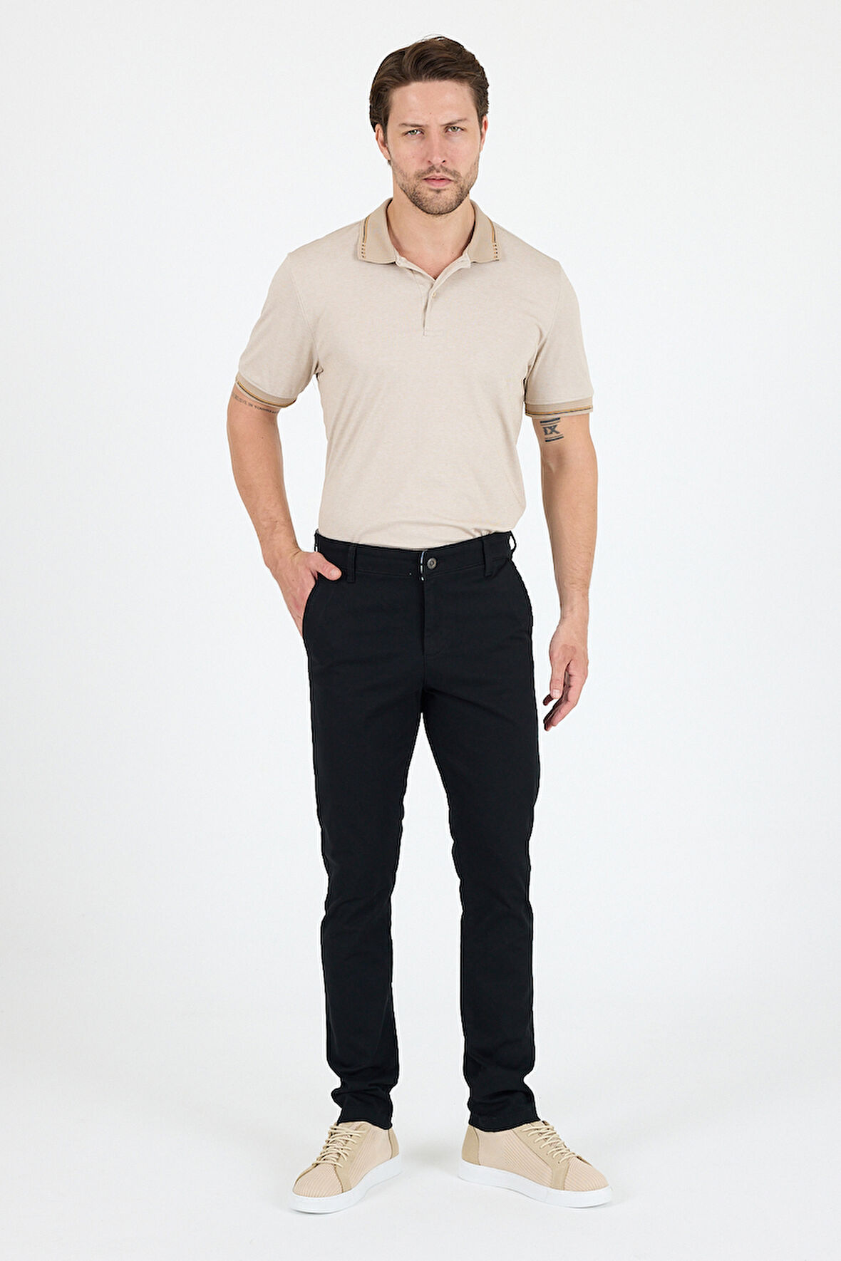 Erkek Slim Fit Chino Pantolon – %98 Pamuk %2 Elastan Rahat Şık Günlük Esnek Kumaş Pantolon 1012