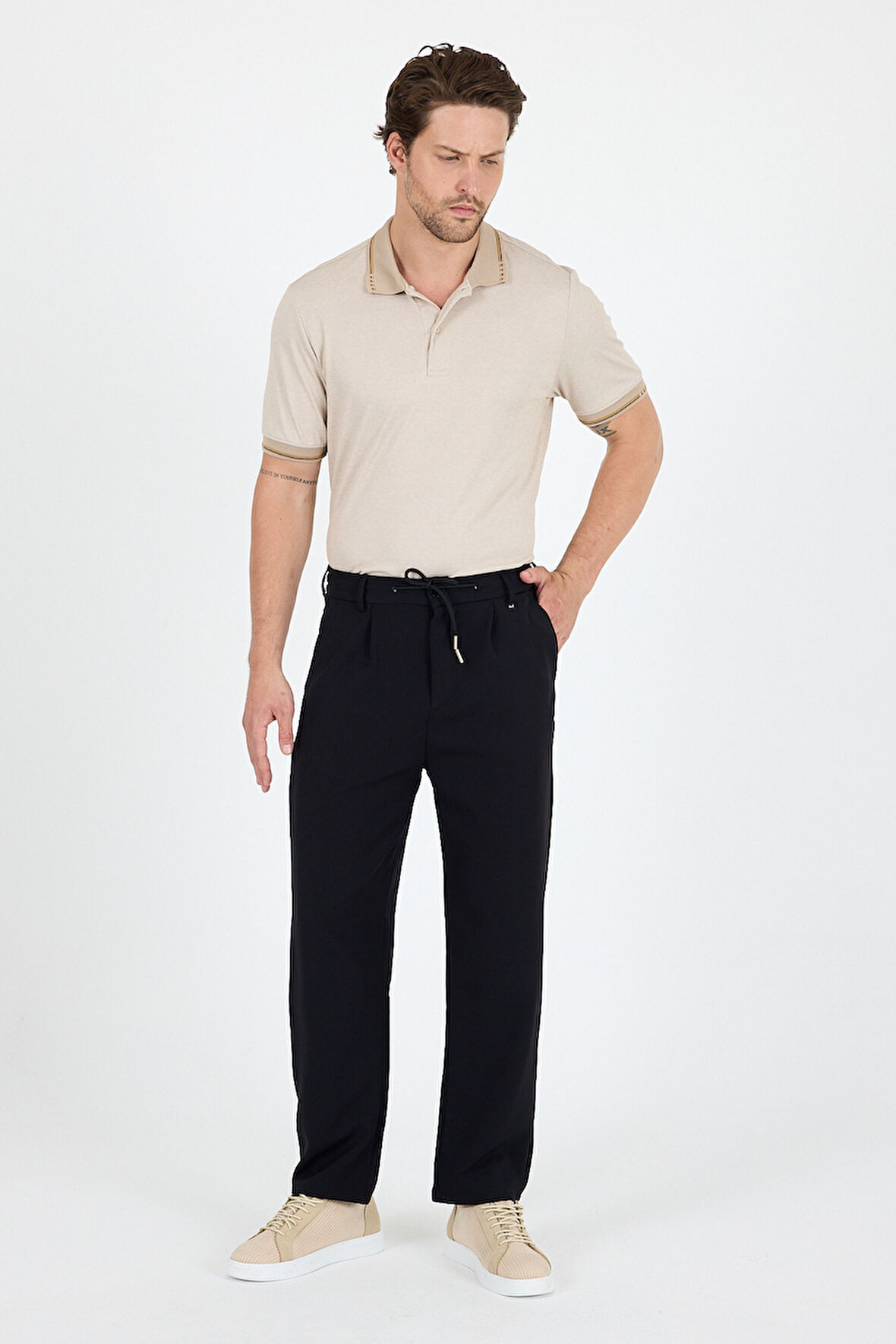 Erkek Duble Paça Baggy Jogger Eşofman Altı Pantolon – Rahat Kalıp, Günlük Şık Spor Giyim 3665