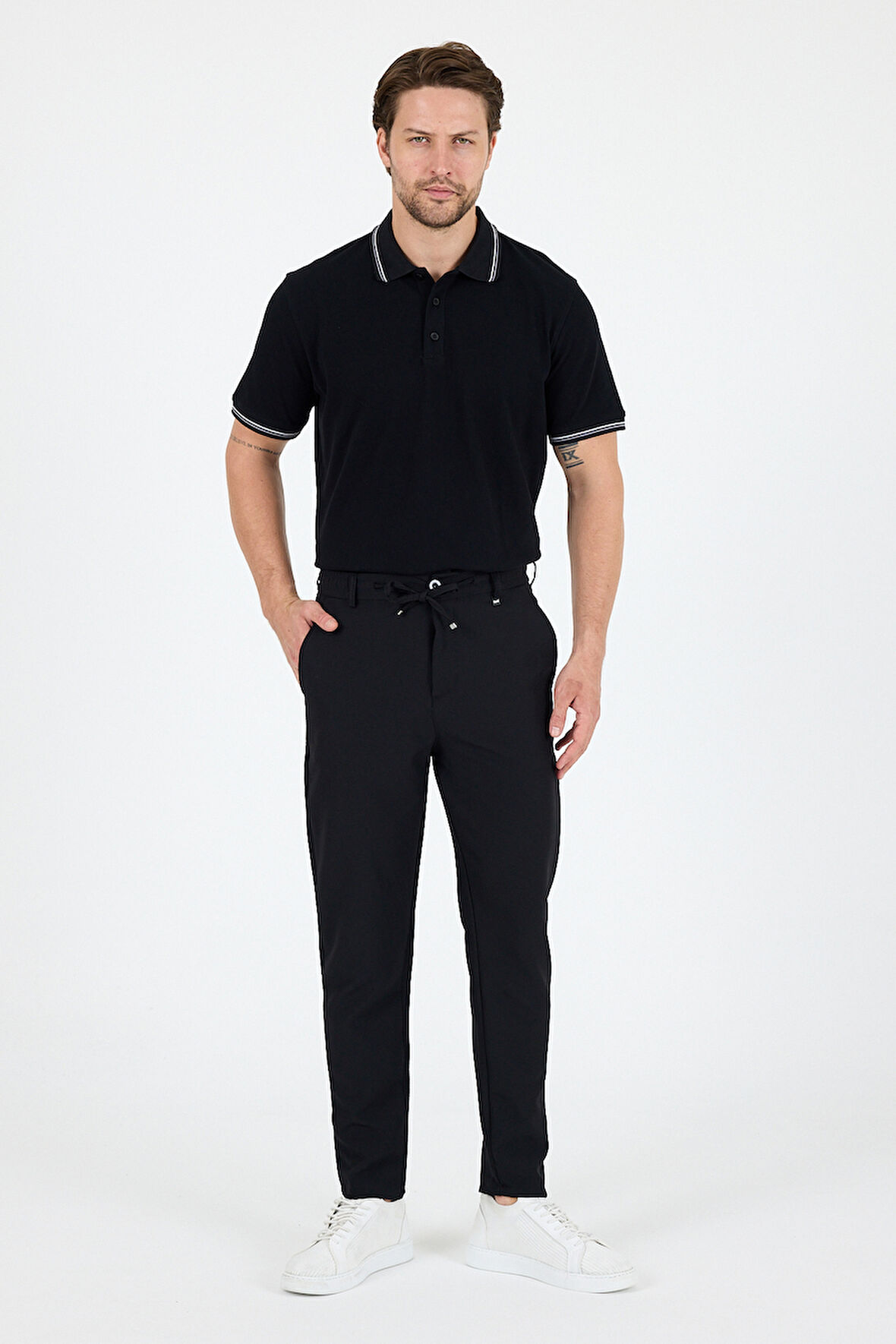 Sinyor Cepli Günlük Spor %95 Polyester%5 Elastan Rahat Kalıp Erkek Jogger Pantolon Eşofman Altı 3668