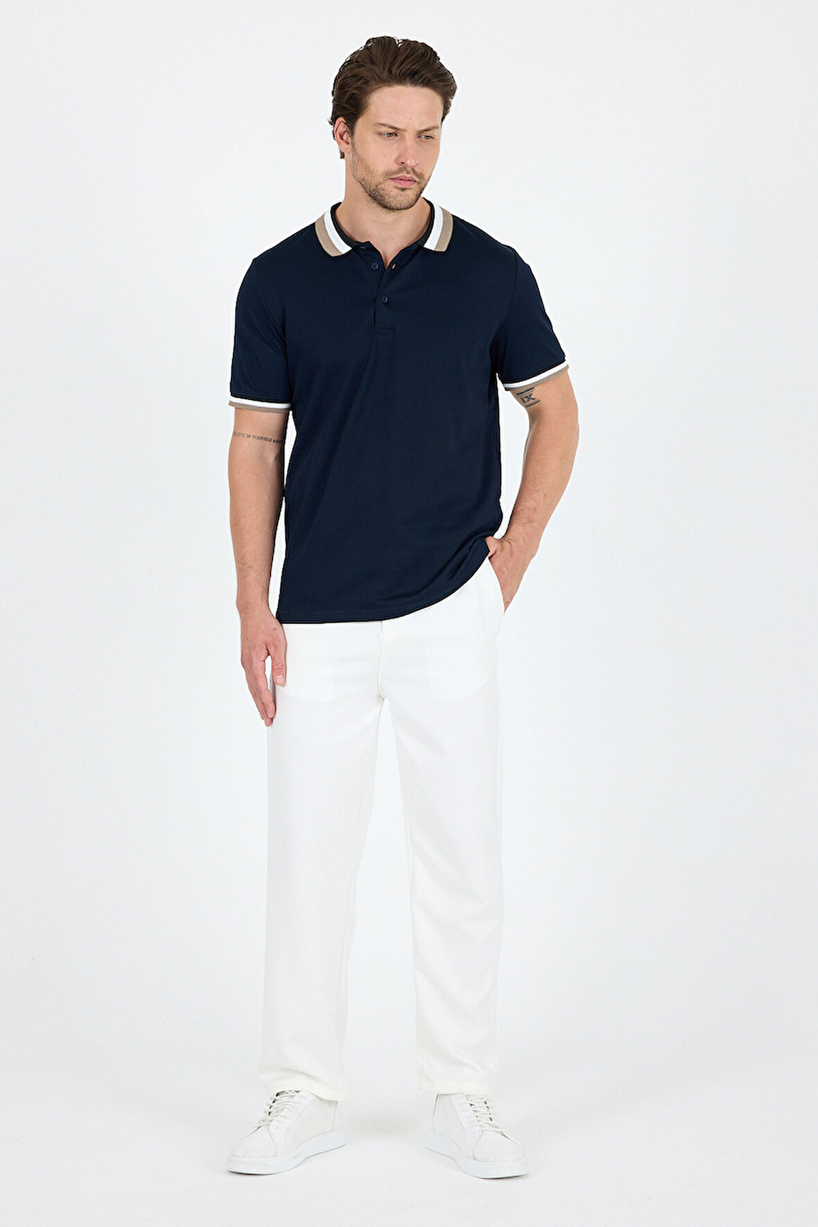 Erkek Amerikan Stil Polo Yaka T-Shirt  Rahat Kesim, Yazlık Spor Tişört 5030