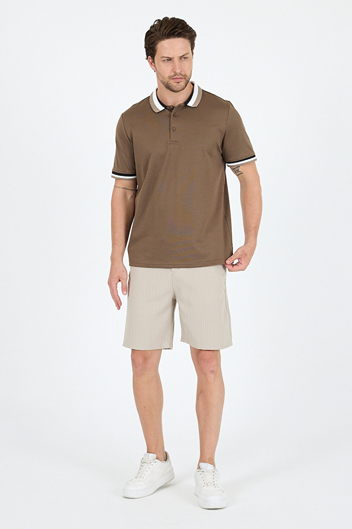 Erkek Polo Yaka TShirt  Rahat Kesim Yazlık Spor Tişört 5030