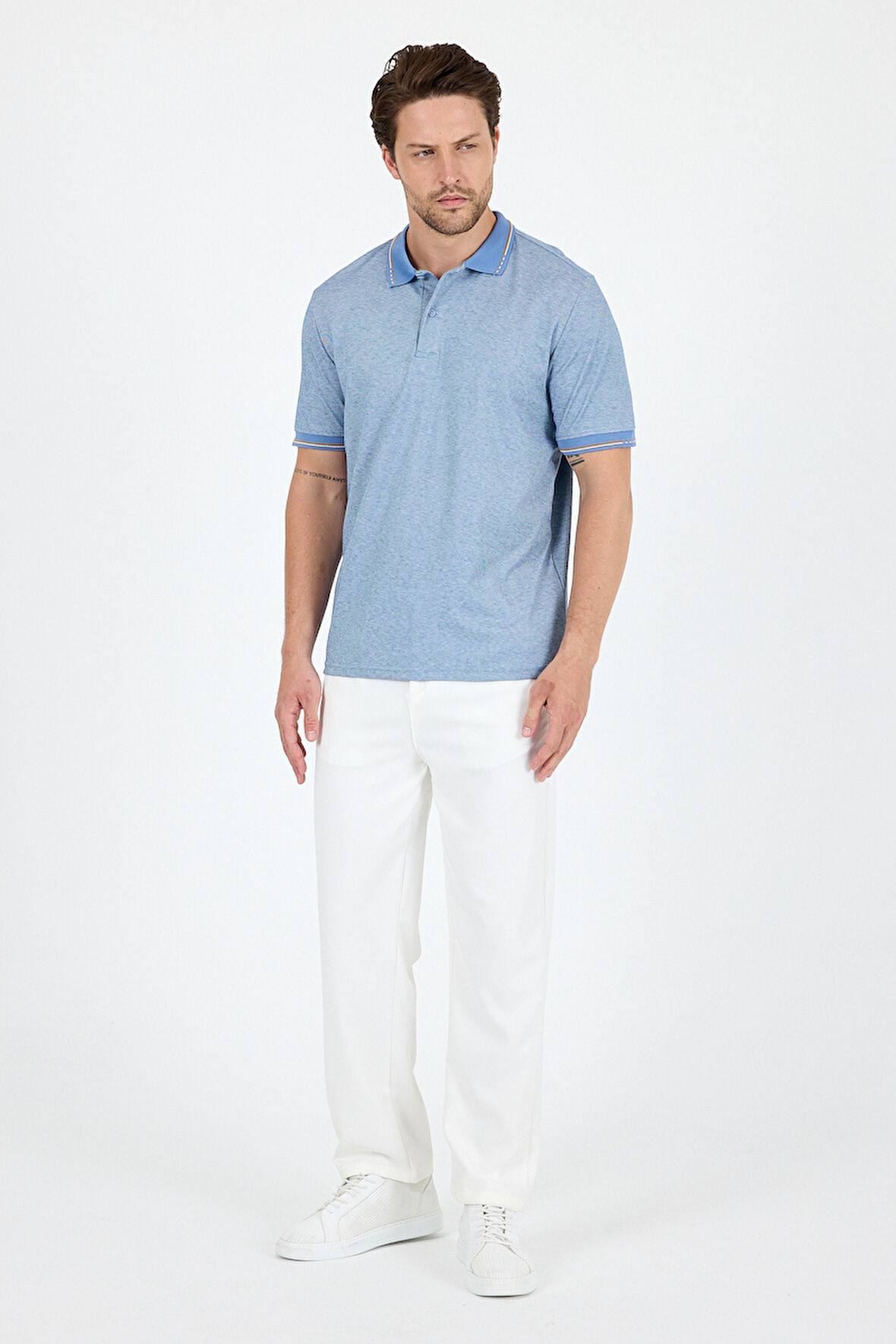 Erkek Oxford Polo Yaka T-Shirt Şık ve Rahat Kısa Kollu Erkek Tişört 5029