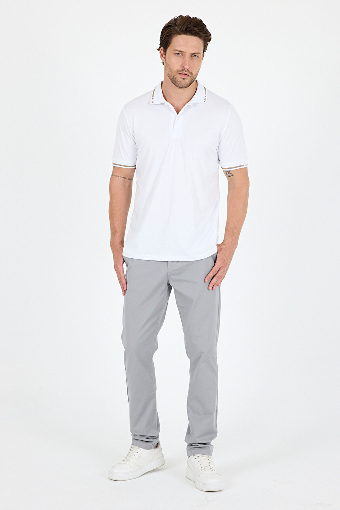 Erkek Oxford Polo Yaka T-Shirt Şık ve Rahat Kısa Kollu Erkek Tişört 5029