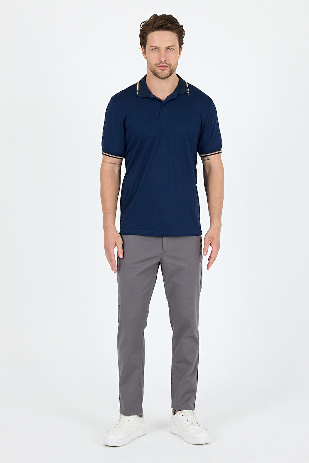 Erkek Oxford Polo Yaka T-Shirt Şık ve Rahat Kısa Kollu Erkek Tişört 5029