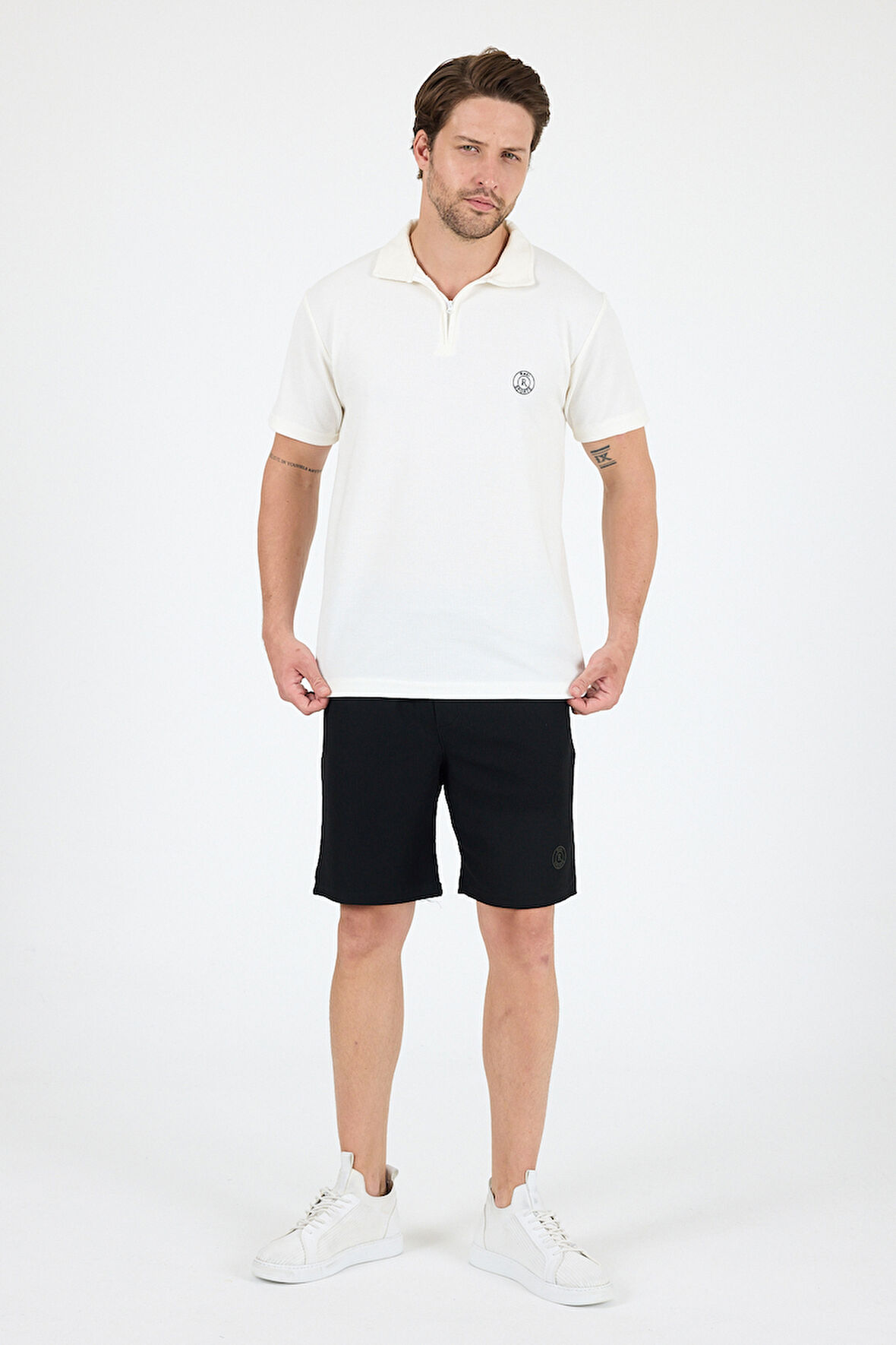 Erkek Kapris Polo Yaka Kısa Kollu T-shirt – Rahat Kalıp, Nefes Alan Kumaş Erkek T-shirt 7918