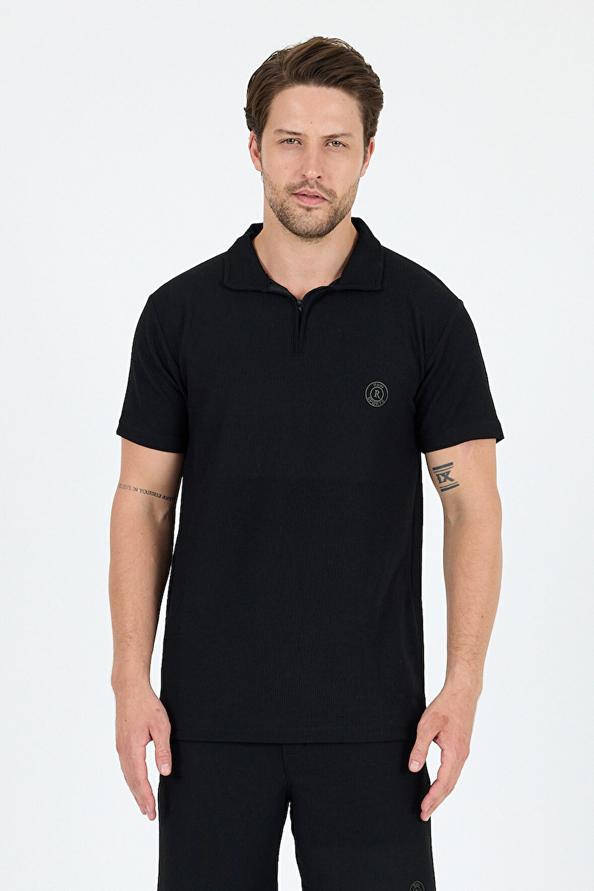 Erkek Kapris Polo Yaka Kısa Kollu T-shirt – Rahat Kalıp, Nefes Alan Kumaş Erkek T-shirt 7918