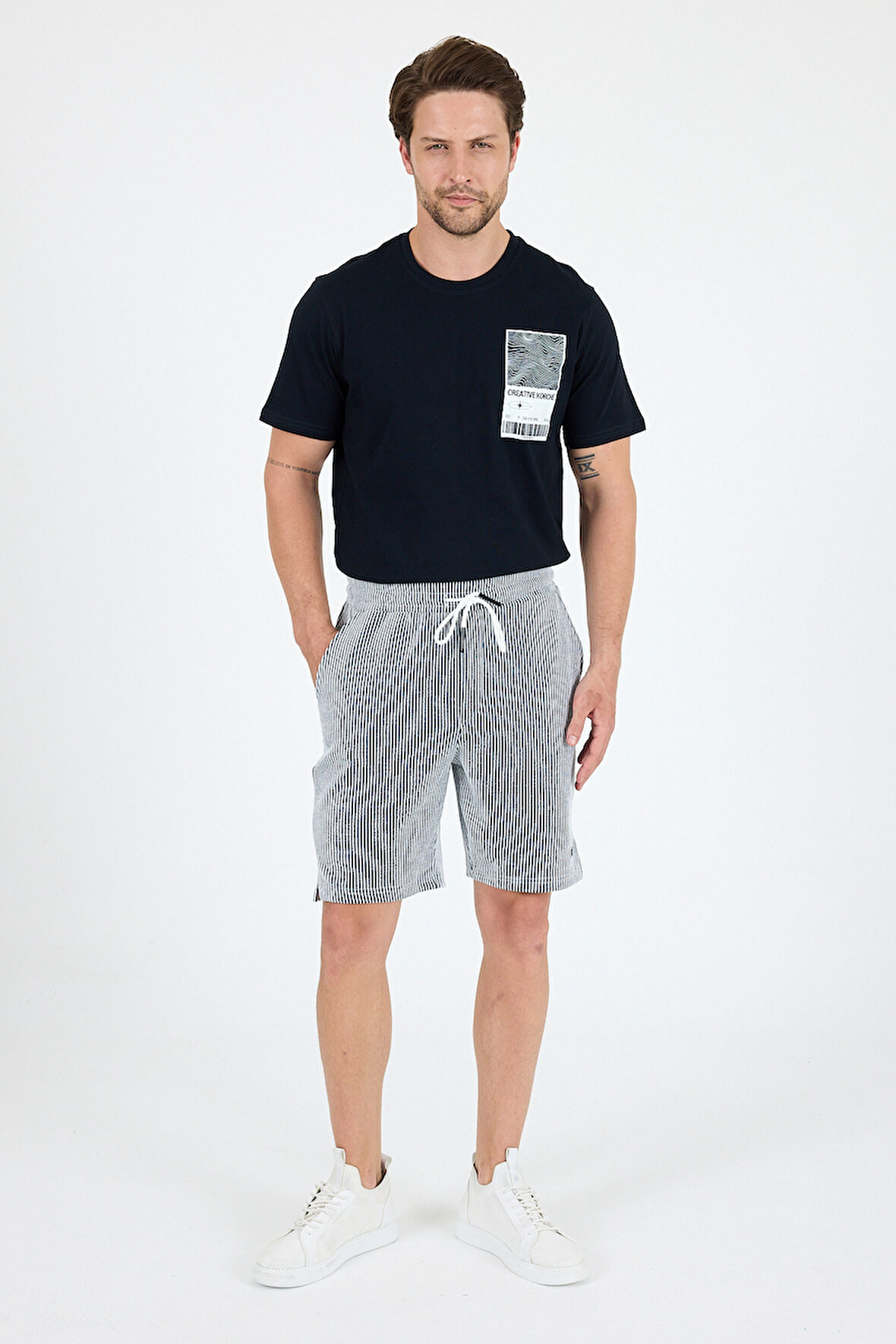 Erkek Yan Cepli Esnek Spor Şort | Rahat Kalıp Günlük Şort | Yazlık Hafif ve Şık Şort 2239