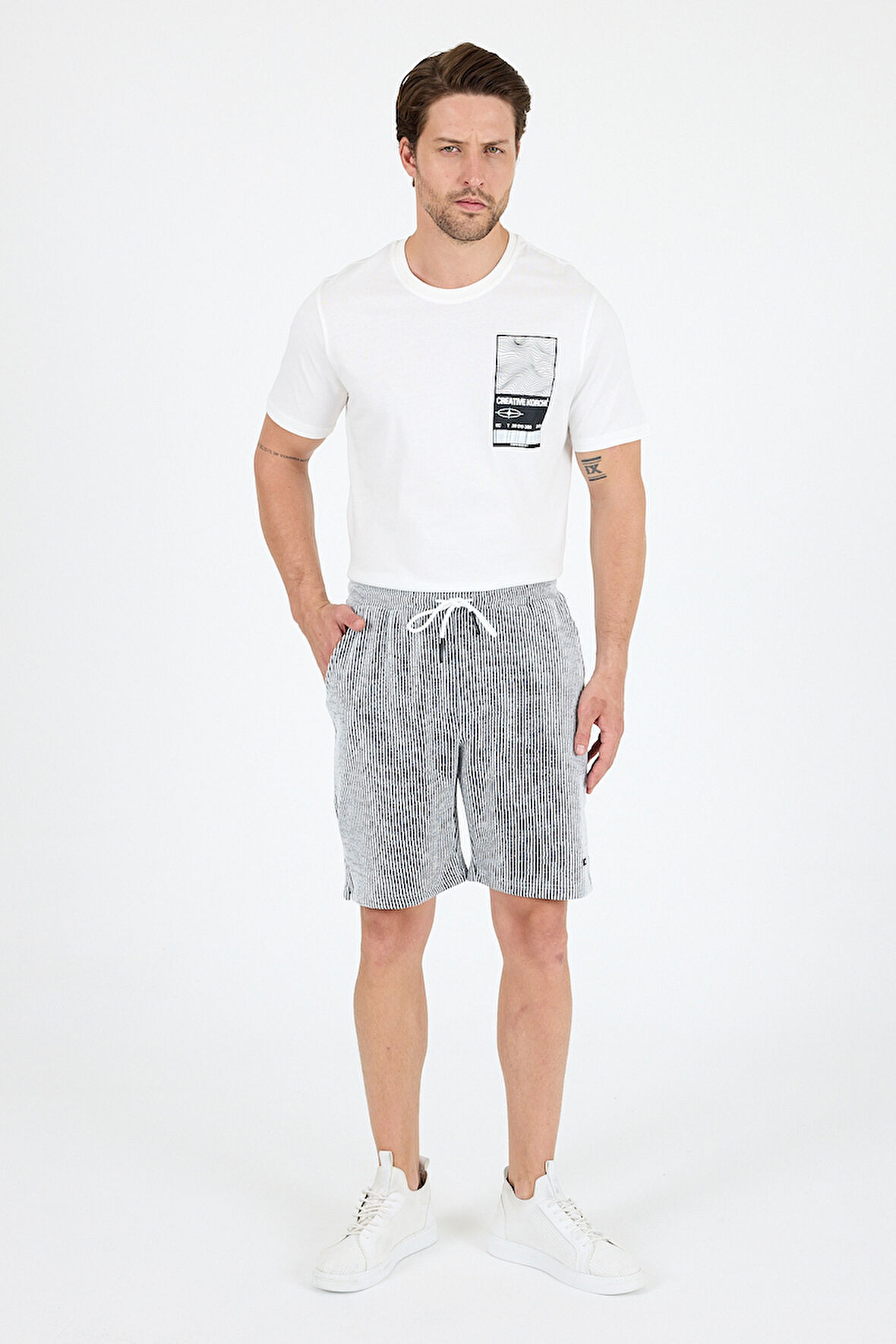 Erkek Yan Cepli Esnek Spor Şort | Rahat Kalıp Günlük Şort | Yazlık Hafif ve Şık Şort 2239