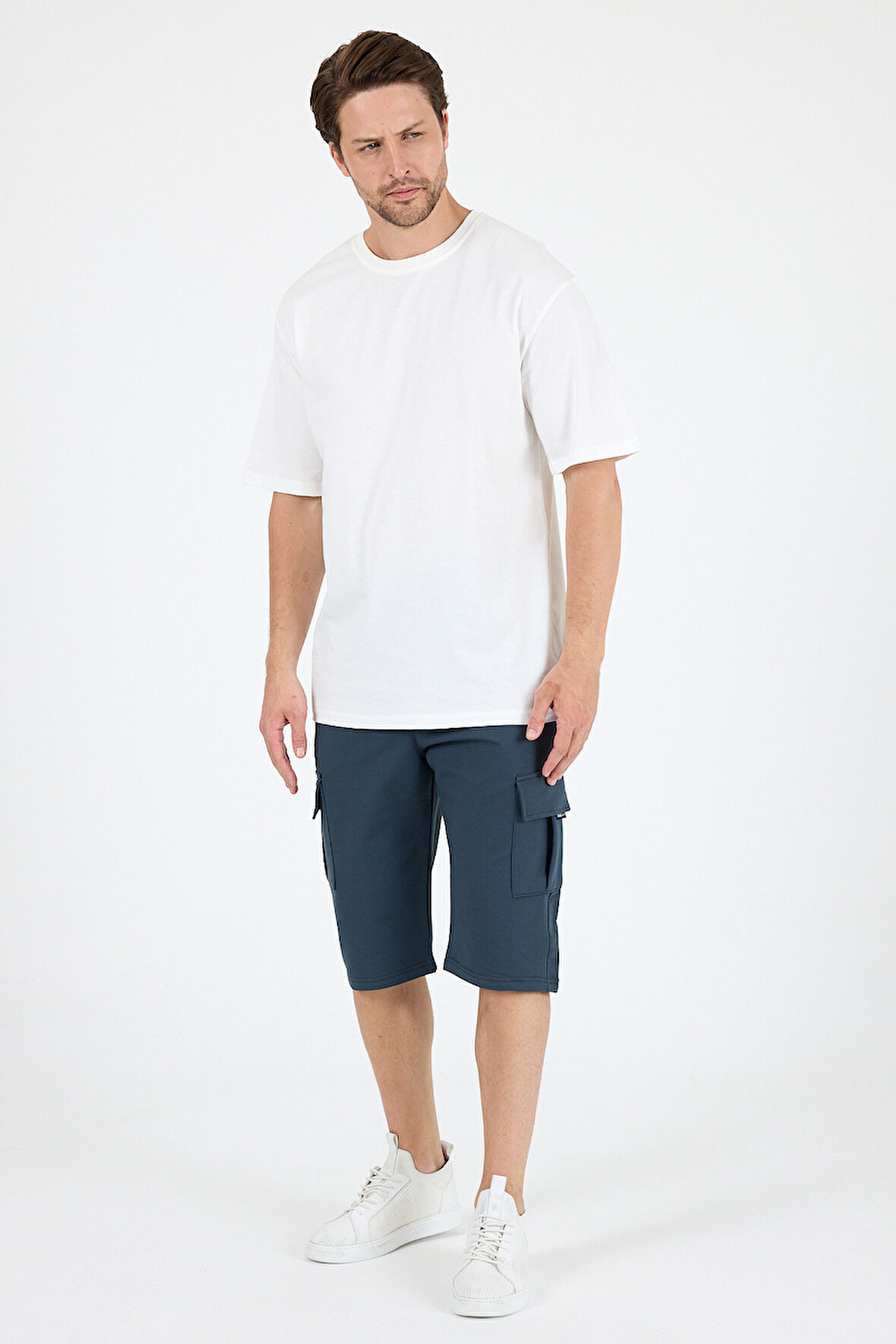 Regular Fit Pamuk Bisiklet Yaka Penye Erkek Tişört 0169_1